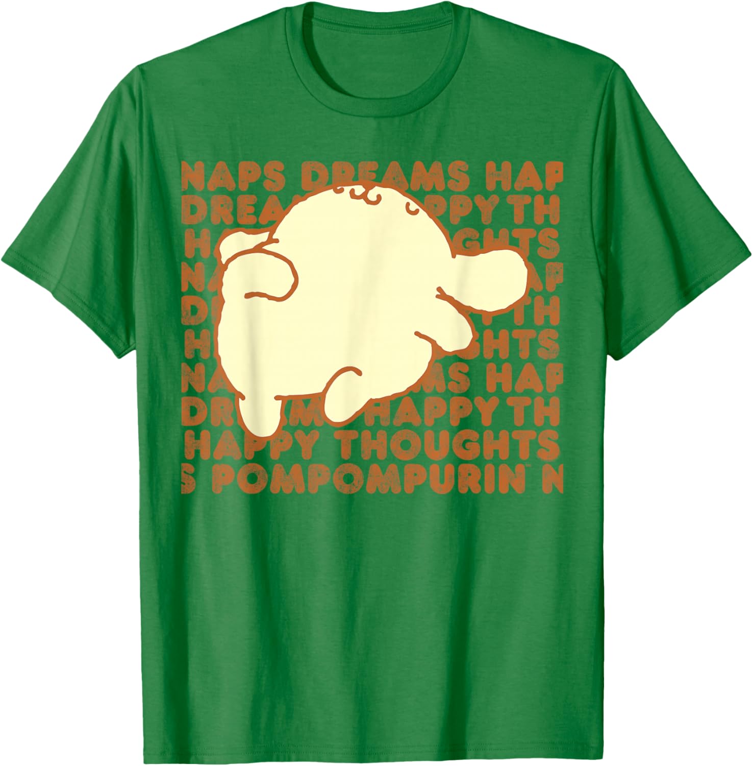 Pompompurin Happy Thoughts Nap Time T-Shirt for Cozy Relaxation - 1