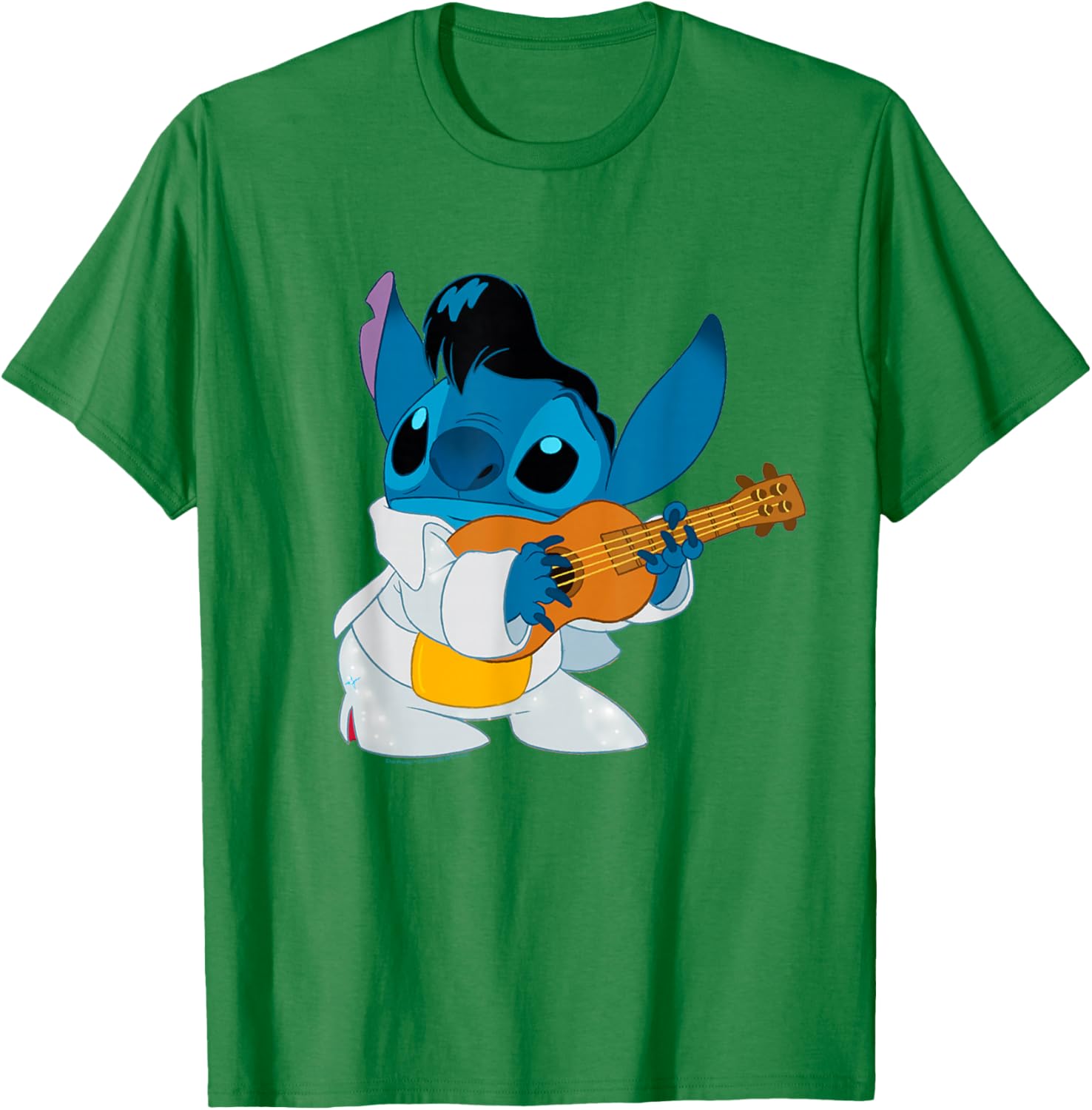Lilo & Stitch Elvis Stitch Ready to Play Logo T-Shirt for Fans - 6