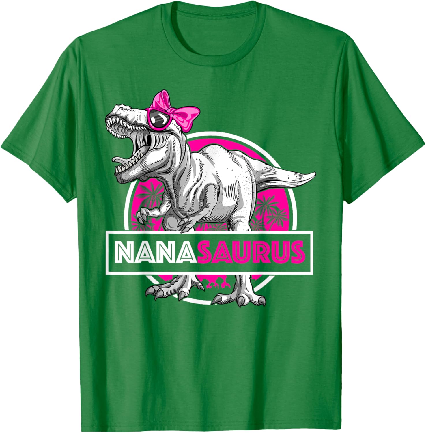Funny Nanasaurus T-Rex Matching Dinosaur T-Shirt for Grandma and Kids - 17