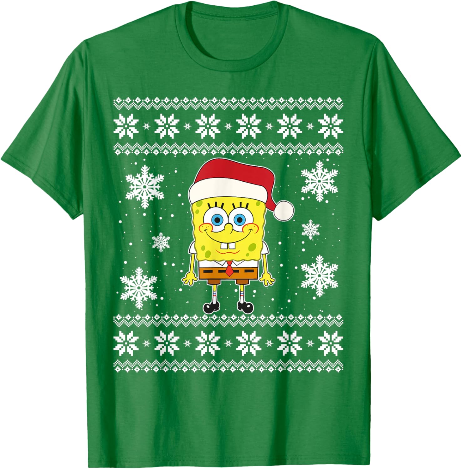 Mademark SpongeBob SquarePants Holiday Christmas Graphic T-Shirt for Fun - 17