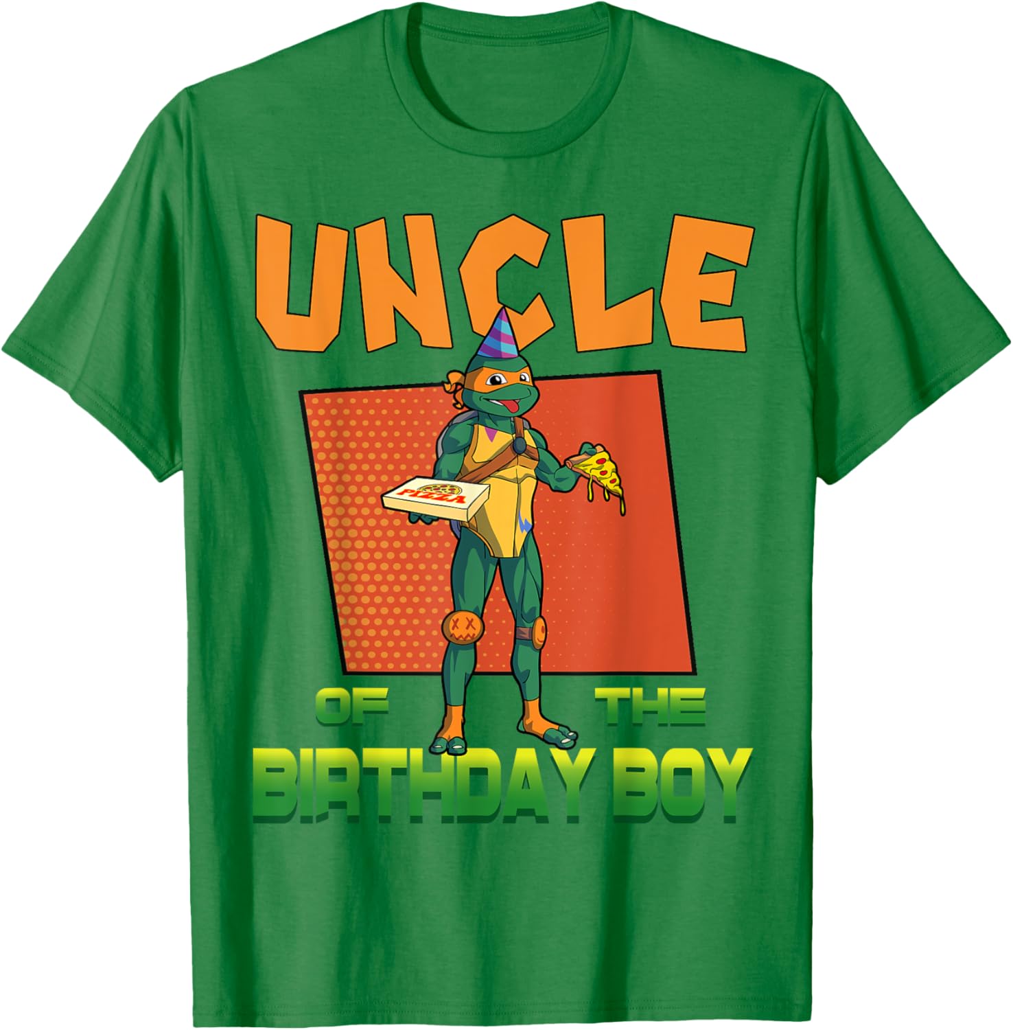 Mikey Uncle of the Birthday Boy Pizza Party T-Shirt - TMNT Fun Apparel - 25