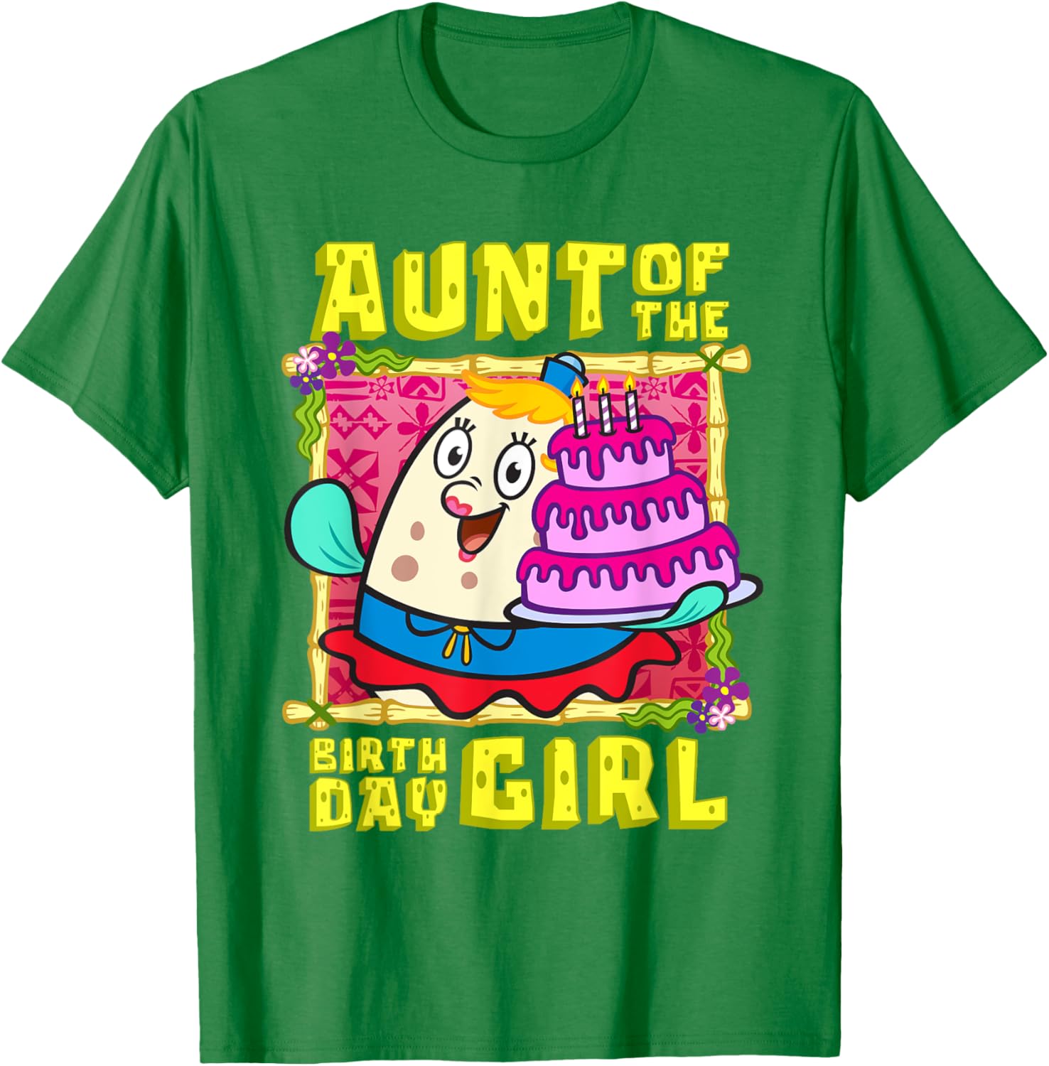 Mademark SpongeBob Aunt of the Birthday Girl Cake Match T-Shirt - 1