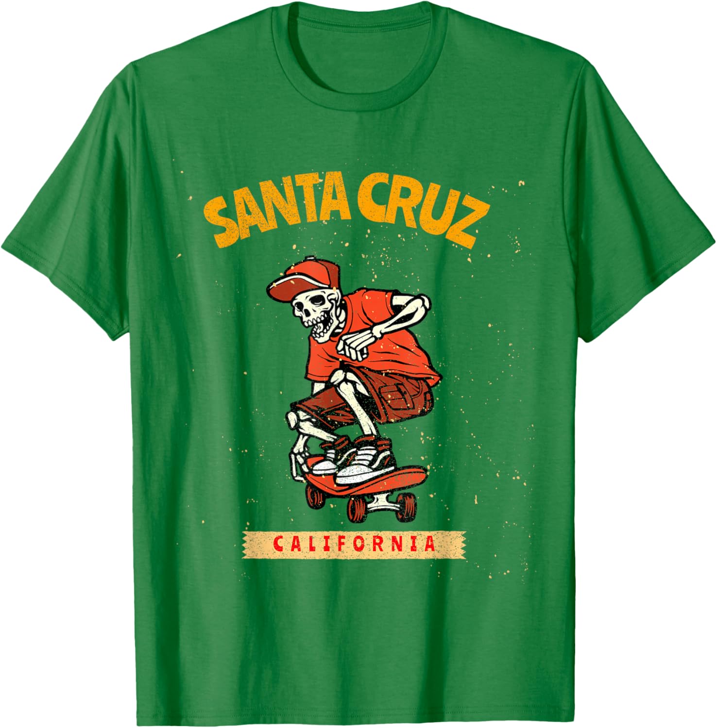 Vintage Santa Cruz Skeleton Skateboarder T-Shirt for Skateboarding Fans - 8