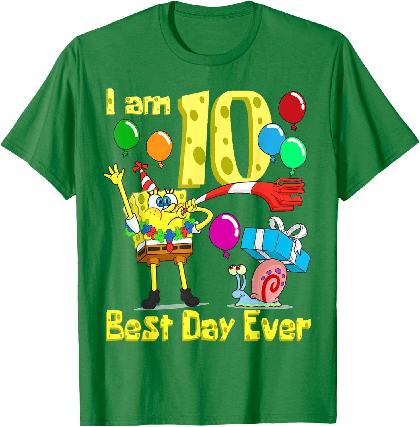 SpongeBob 10th Birthday Party T-Shirt by Mademark for Fun Celebrations - 17