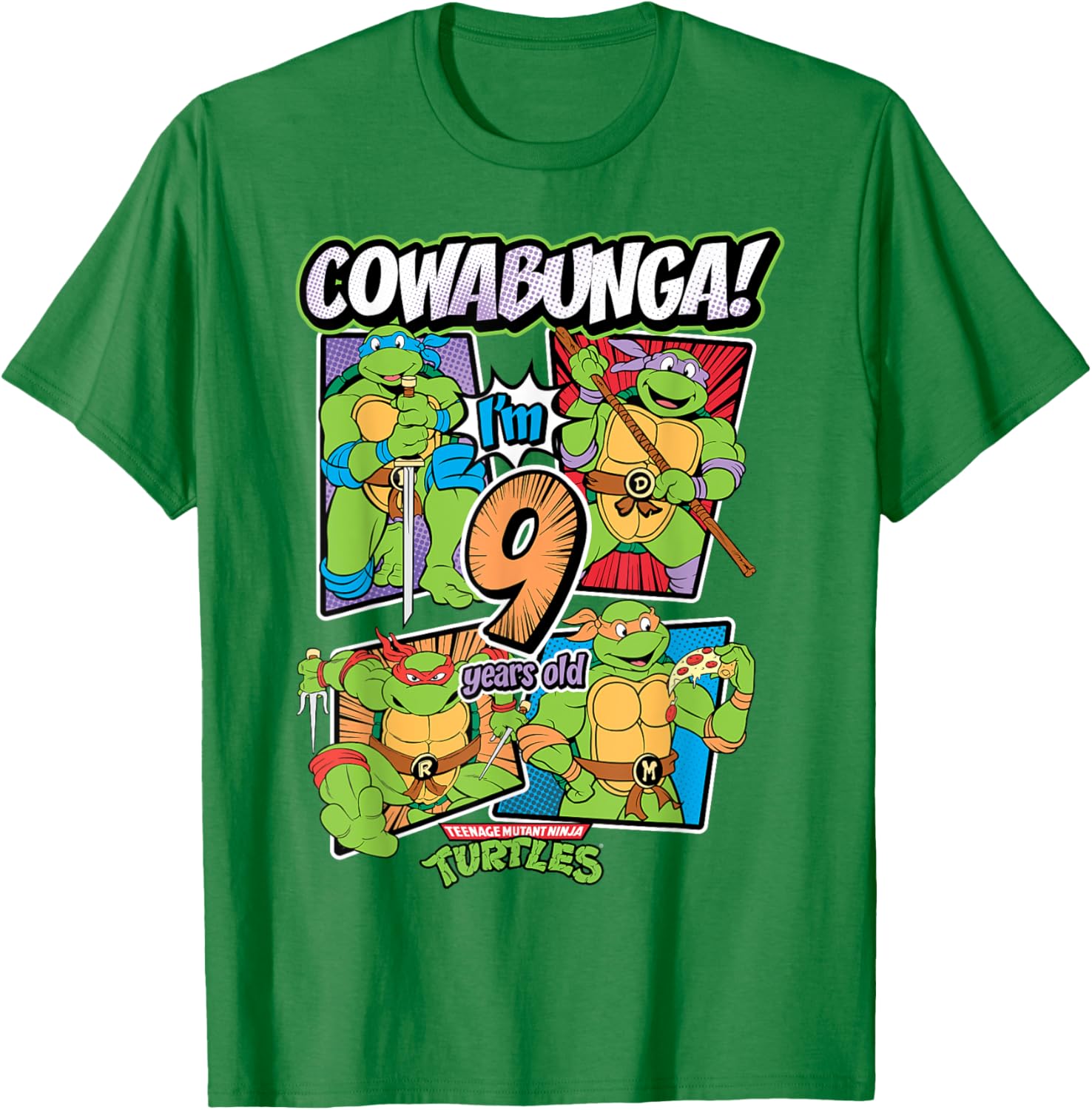 Mademark Teenage Mutant Ninja Turtles Cowabunga 9th Birthday T-Shirt - 11