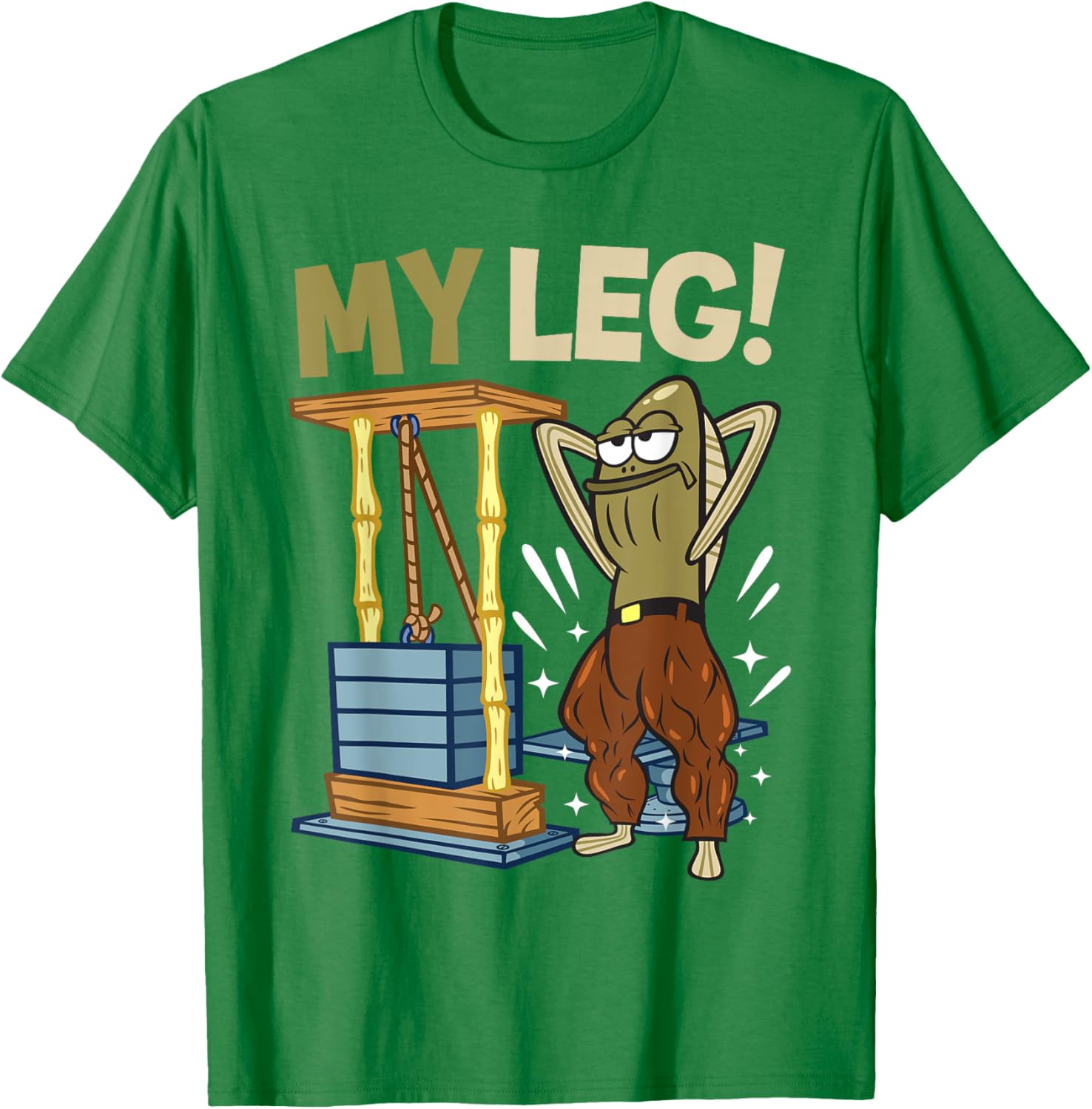 Mademark x SpongeBob My Leg Bodybuilding Funny T-Shirt for Leg Day - 9