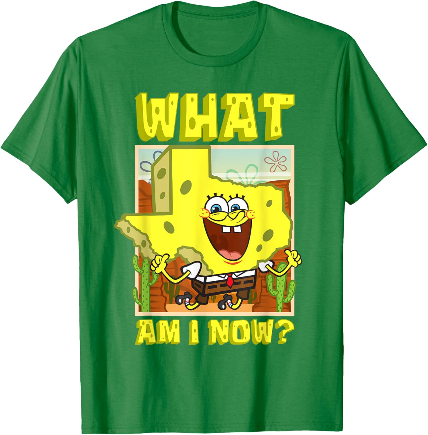 Mademark SpongeBob Texas Map T-Shirt for Fun Loving Texans - 16