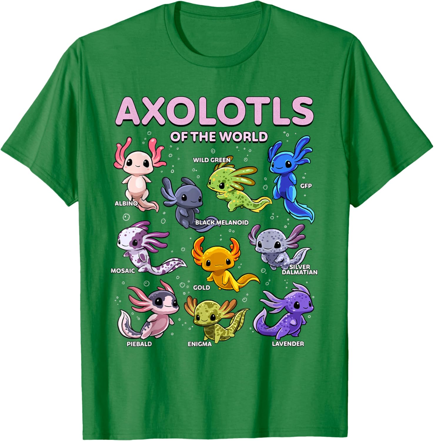 Kawaii Axolotl T-Shirt for Animal Lovers | Cute Axolotls of the World - 27