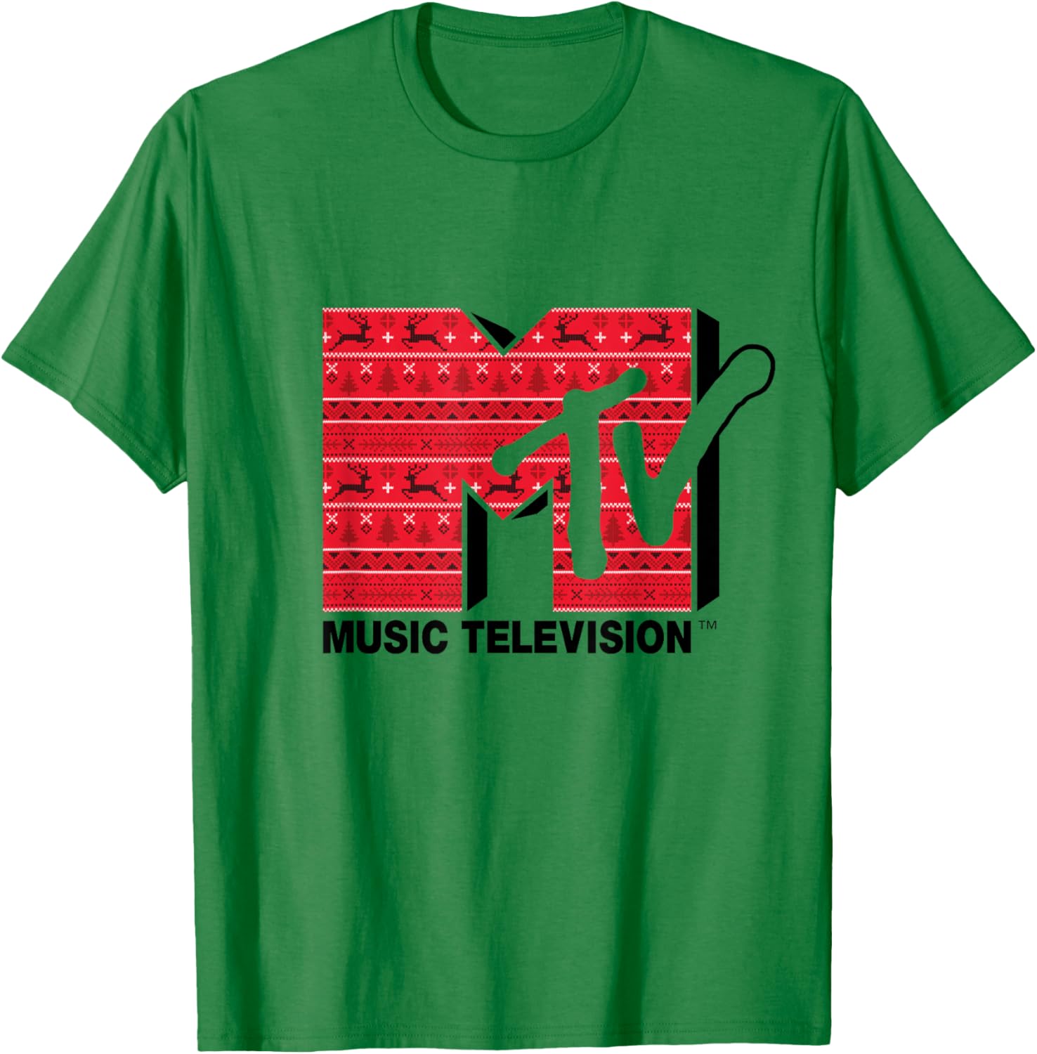 Mademark x MTV Ugly Christmas Style T-Shirt - Festive Retro Logo Wear - 5