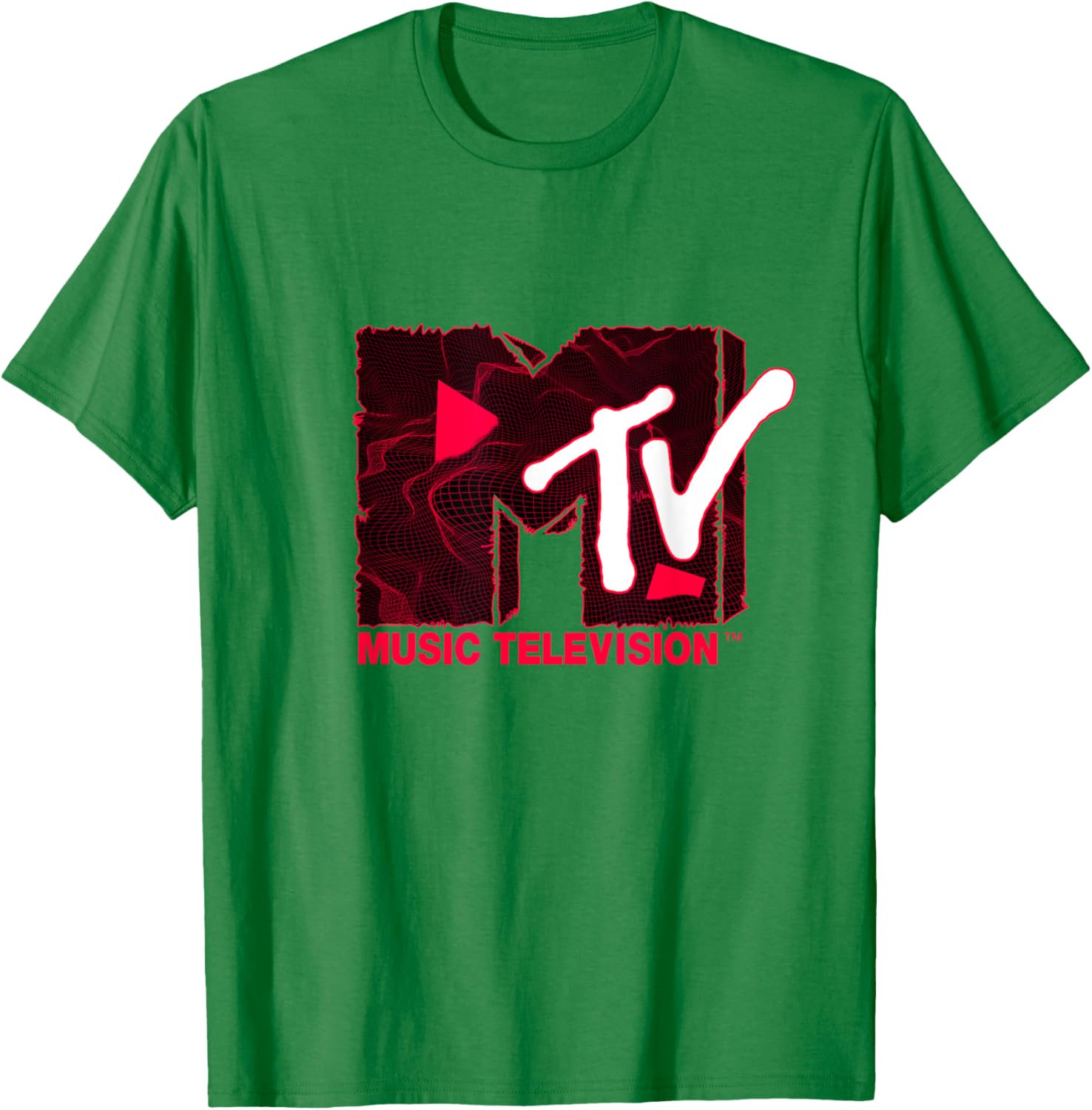 Mademark x MTV Official Logo Red Landscape T-Shirt for Trendy Style - 1