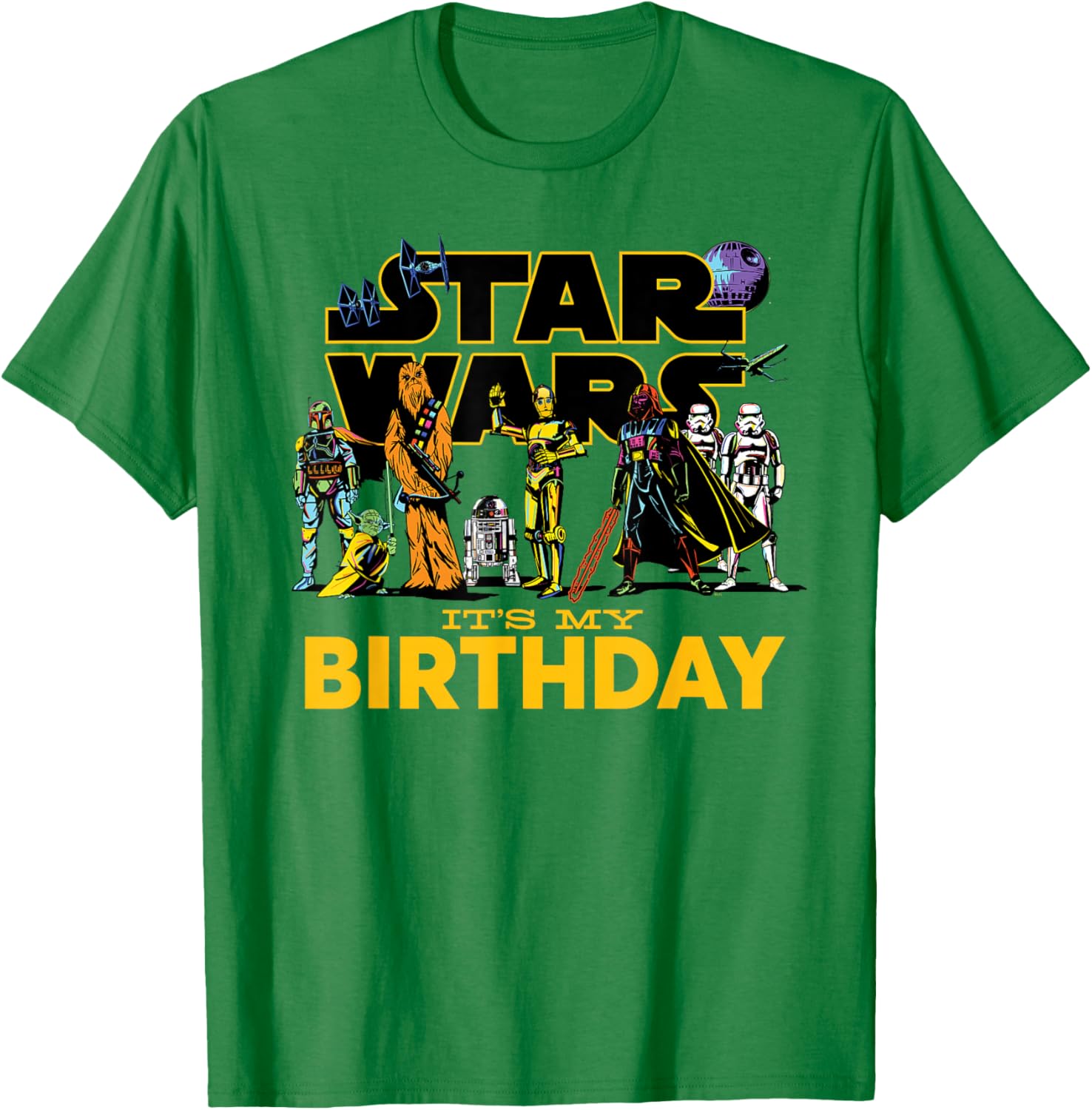 Star Wars Birthday T-Shirt for Kids Featuring Classic Characters Design - 6