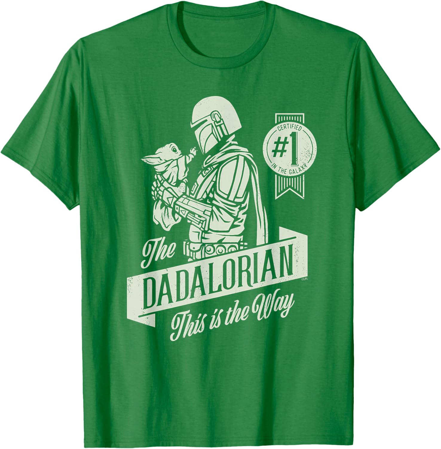 Star Wars Mandalorian Grogu Dadalorian Father's Day T-Shirt for Dads - 28