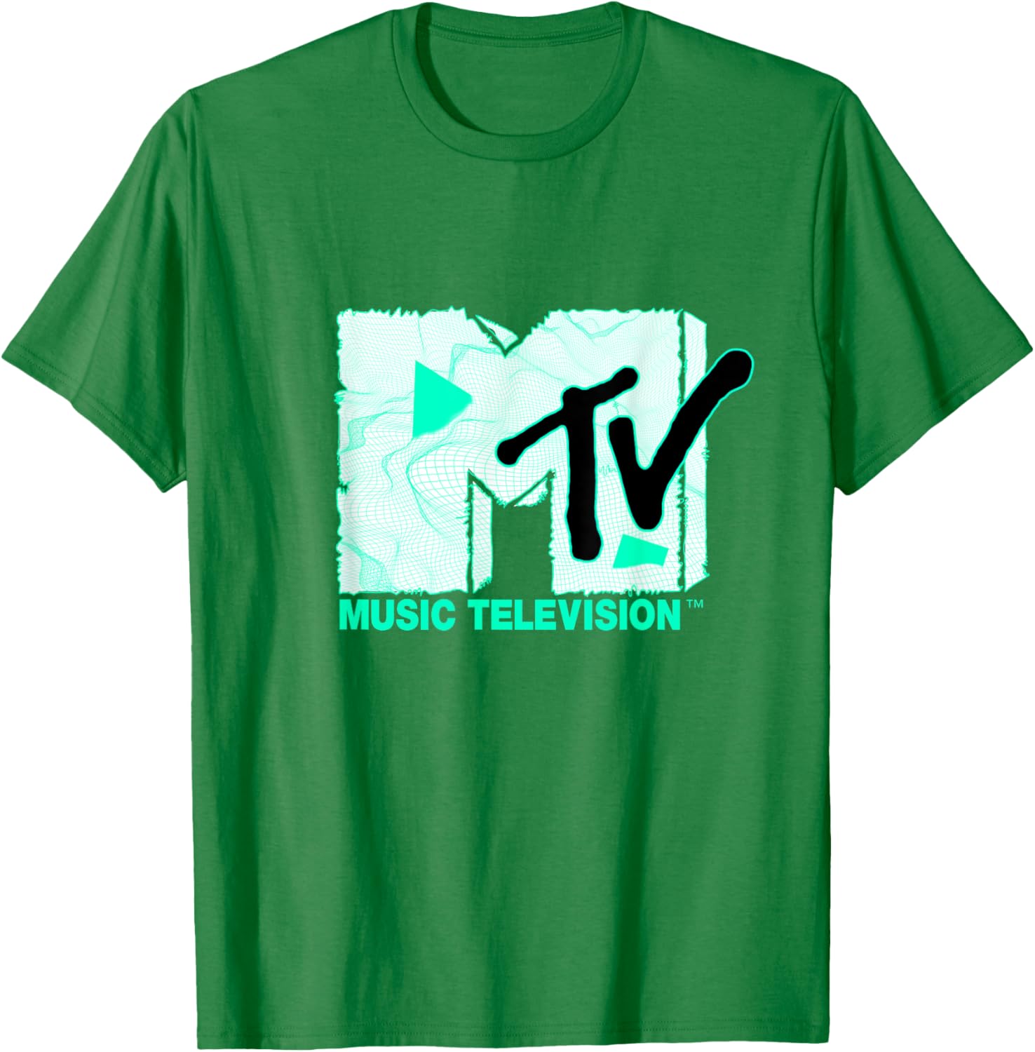 Mademark x MTV Green Vector Logo T-Shirt - Stylish Landscape Tee - 7