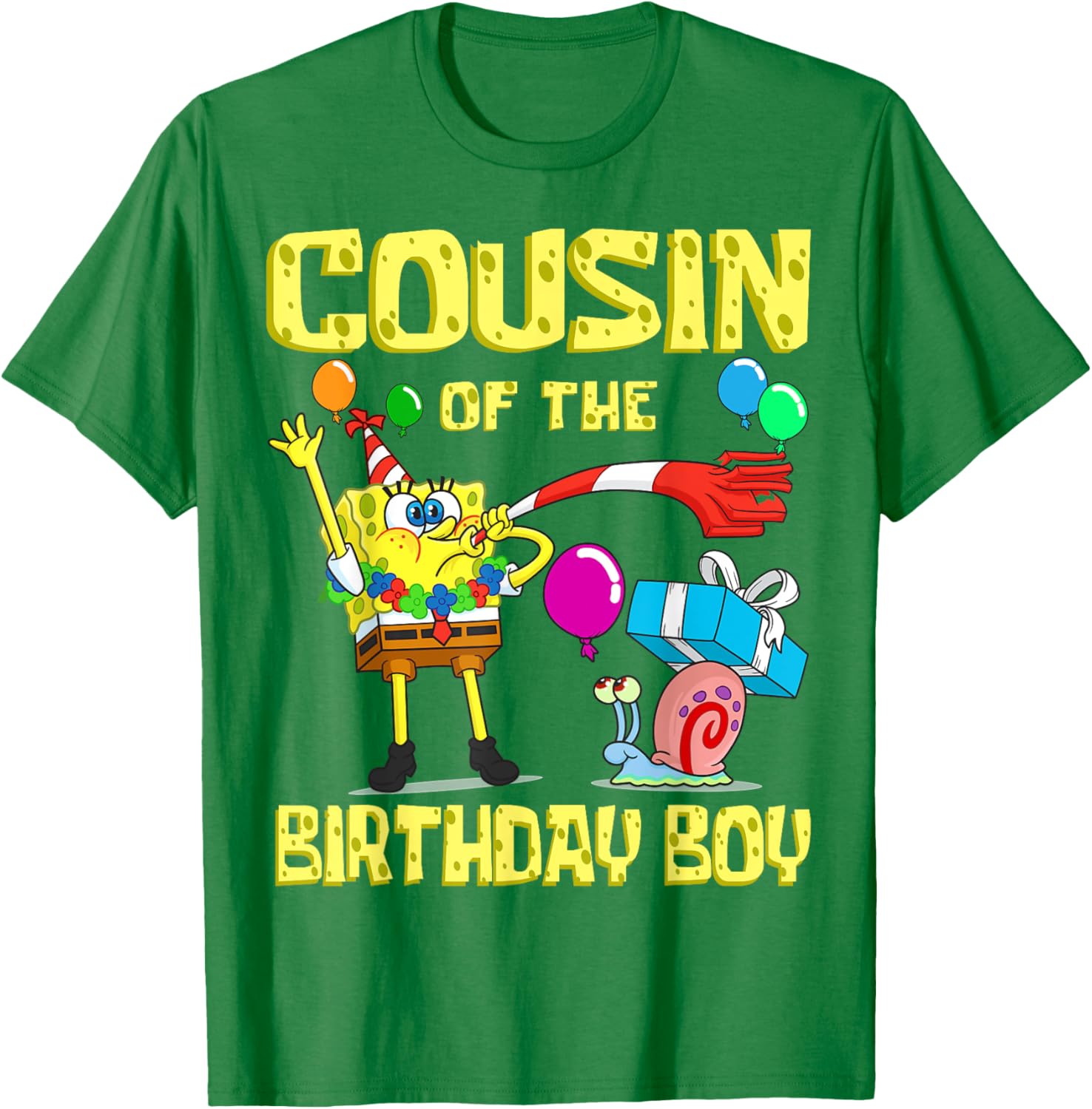 Mademark SpongeBob Cousin of the Birthday Boy Party T-Shirt for Kids - 13