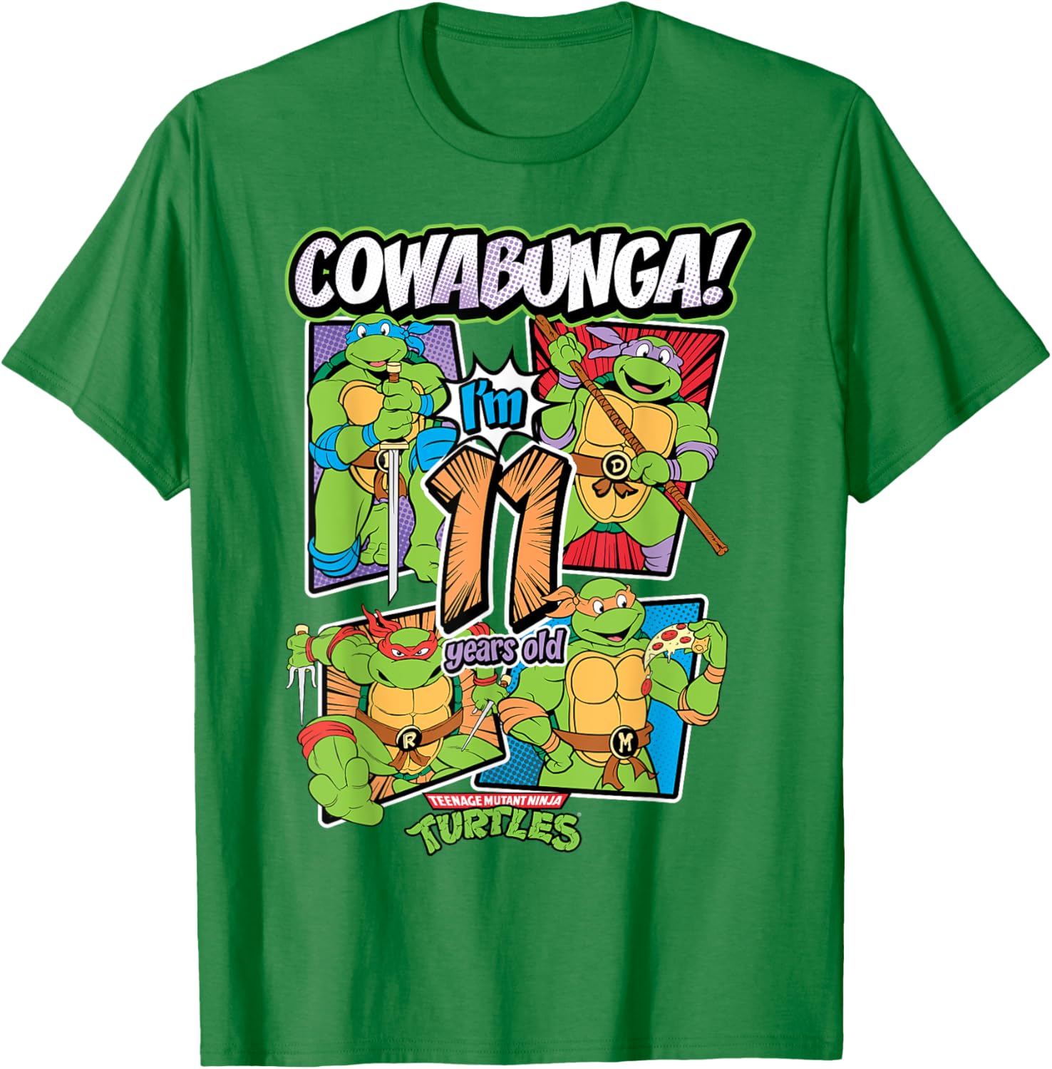Mademark TMNT Cowabunga I'm 11 Years Old T-Shirt for Kids - 12