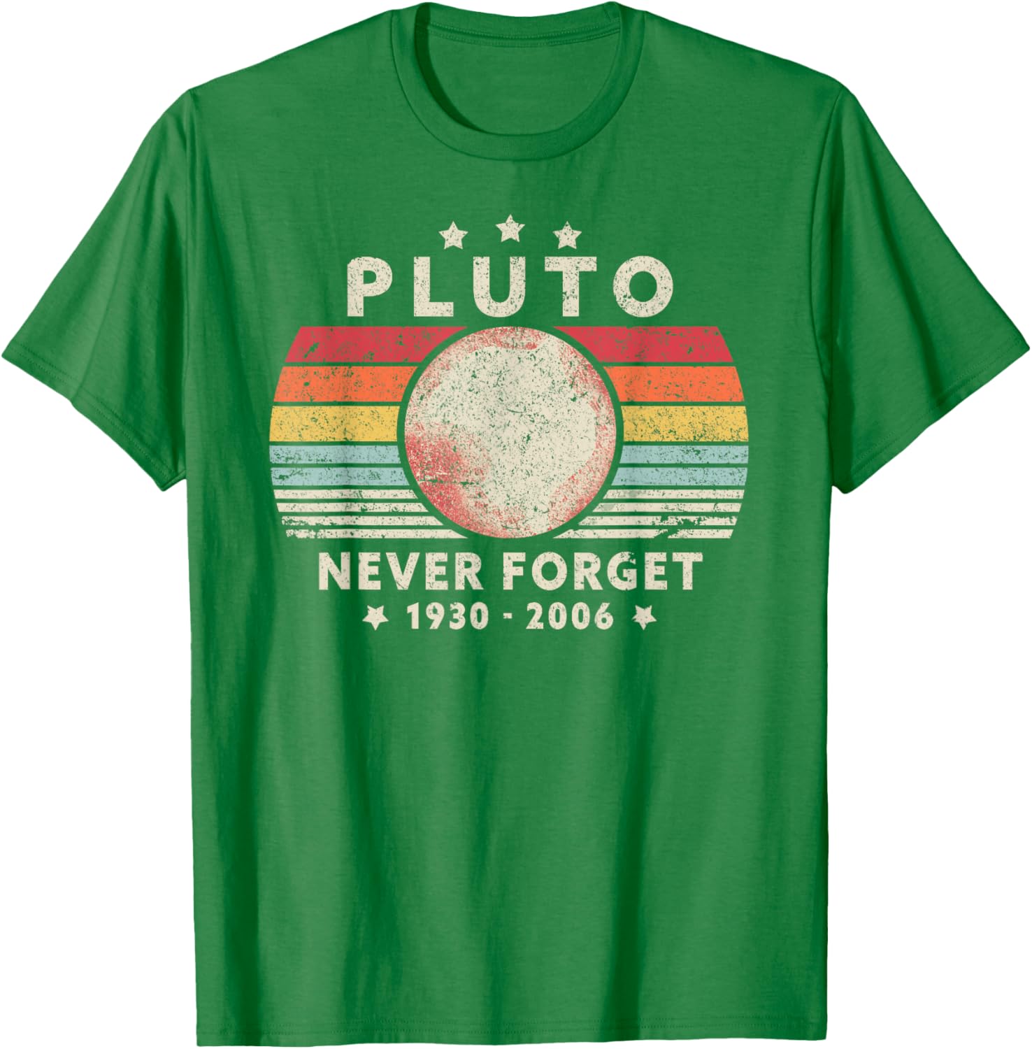 Never Forget Pluto Retro Space Science T-Shirt for Fun Loving Nerds - 18