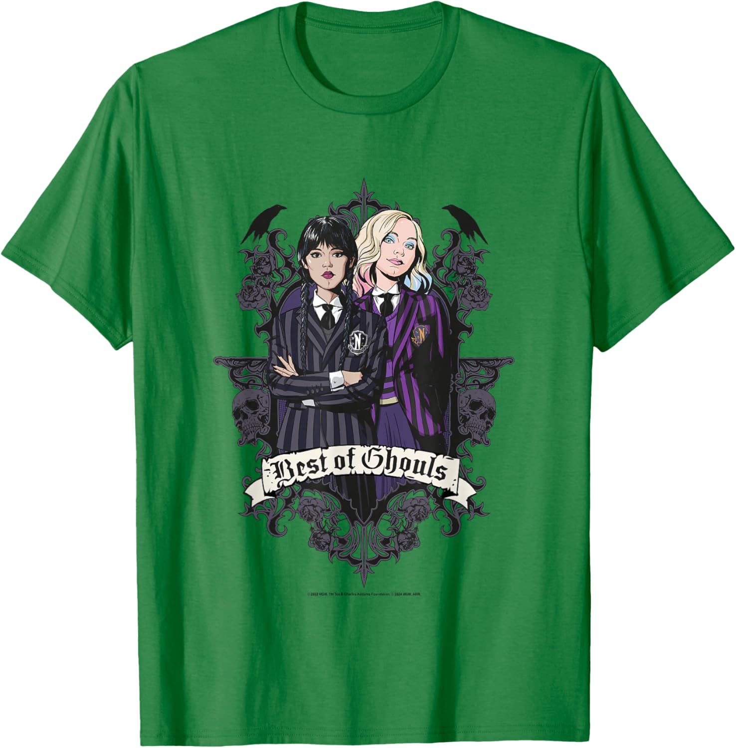 Ghouls Wednesday and Enid T-Shirt for Fans of Wednesday Series - 4