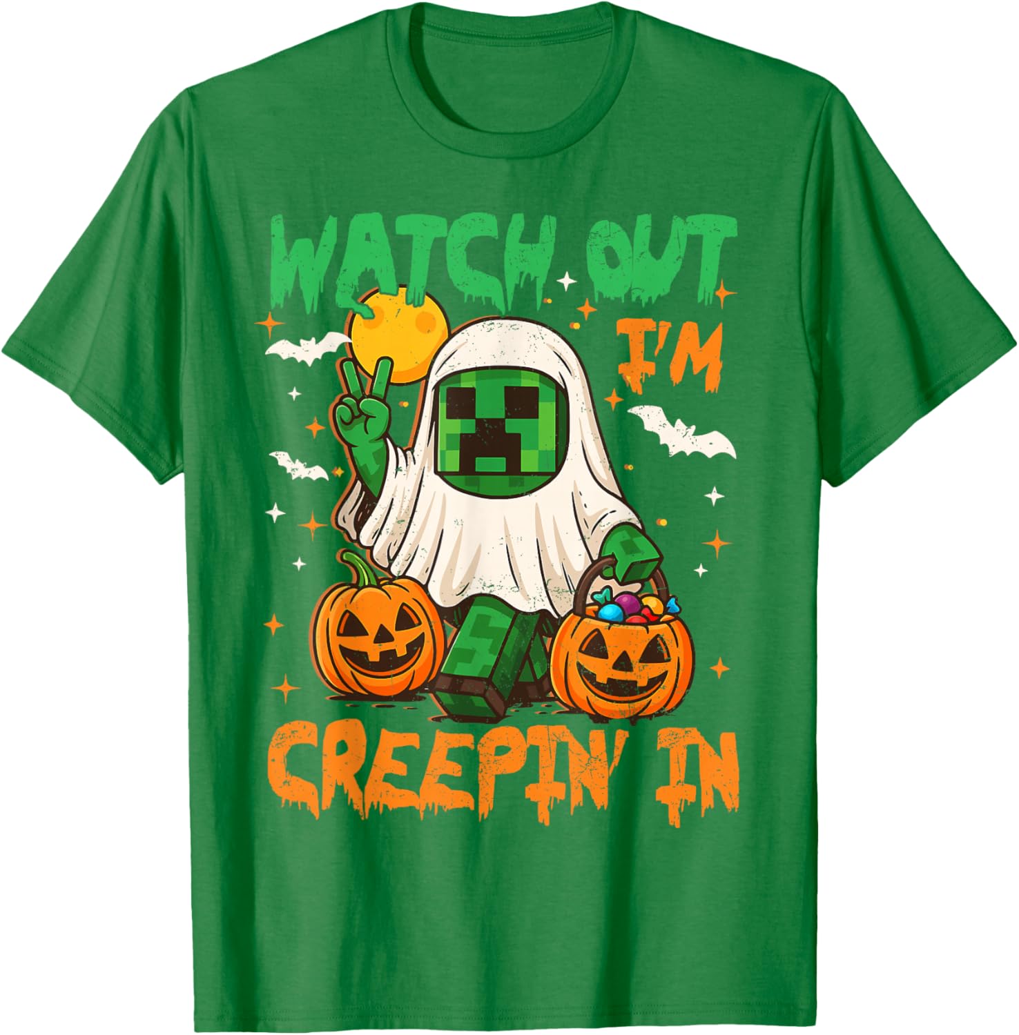 Spooky Pixel Ghost T-Shirt for Boys - Perfect Halloween Costume Fun - 8