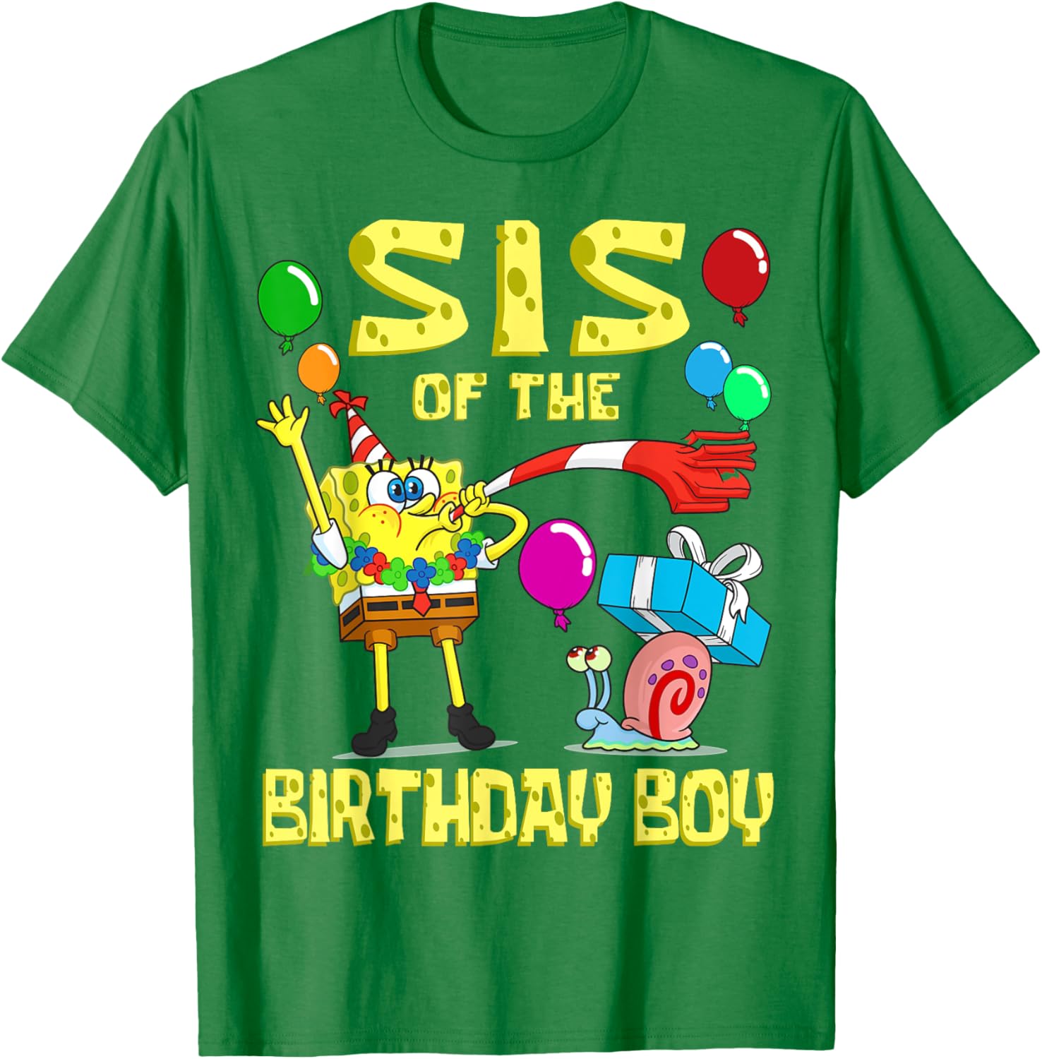 Mademark SpongeBob Sister of the Birthday Boy Party T-Shirt for Kids - 12