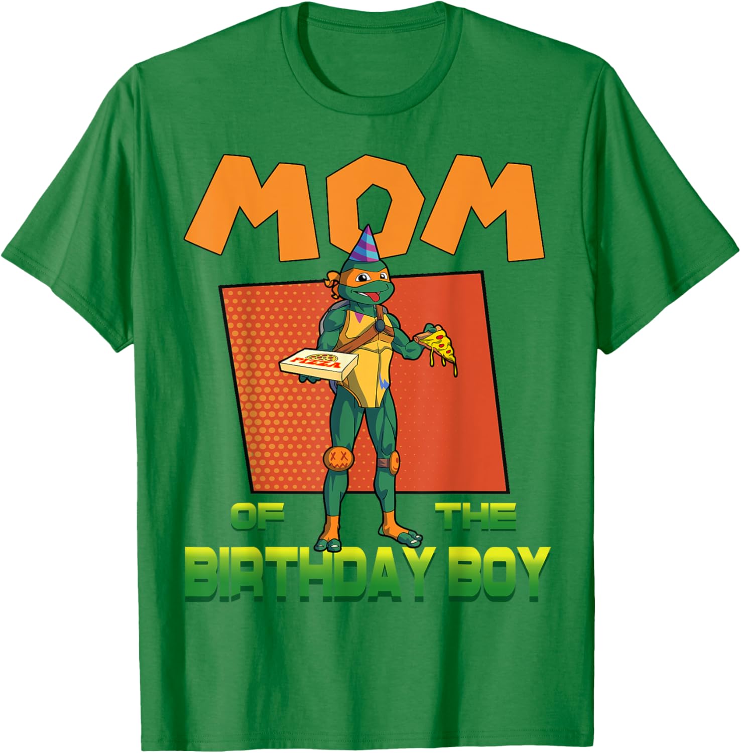 Mademark Teenage Mutant Ninja Turtles Mikey Birthday Pizza Party T-Shirt - 24