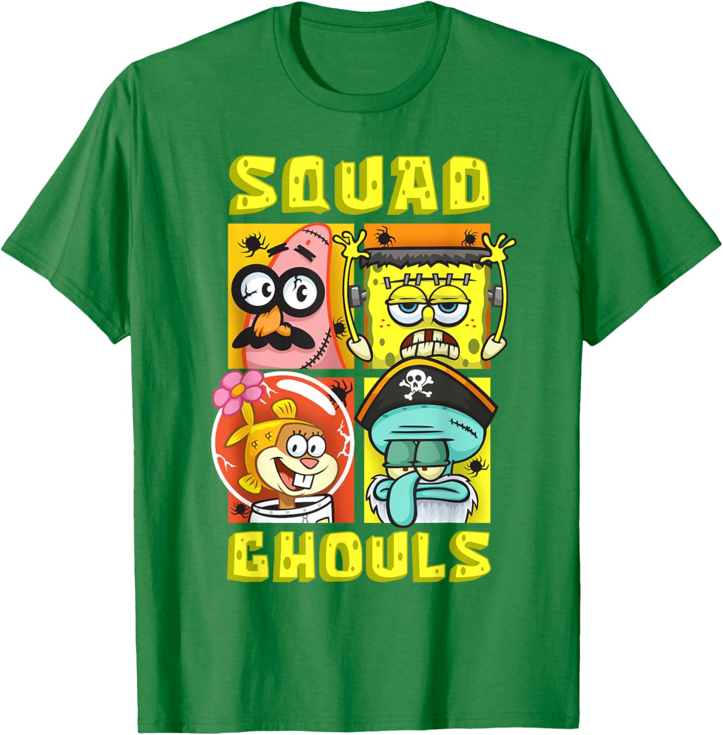 Mademark SpongeBob Halloween Squad T-Shirt with Patrick, Squidward & Sandy - 19