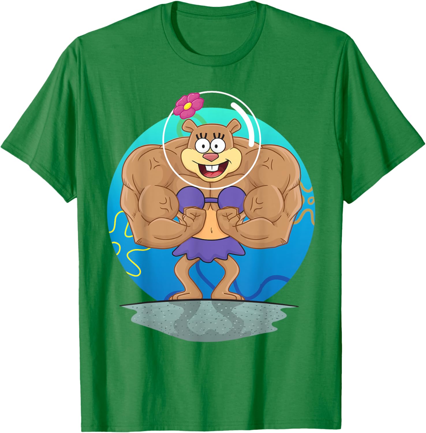 Mademark SpongeBob SquarePants Sandy Cheeks Muscle T-Shirt for Fans - 14