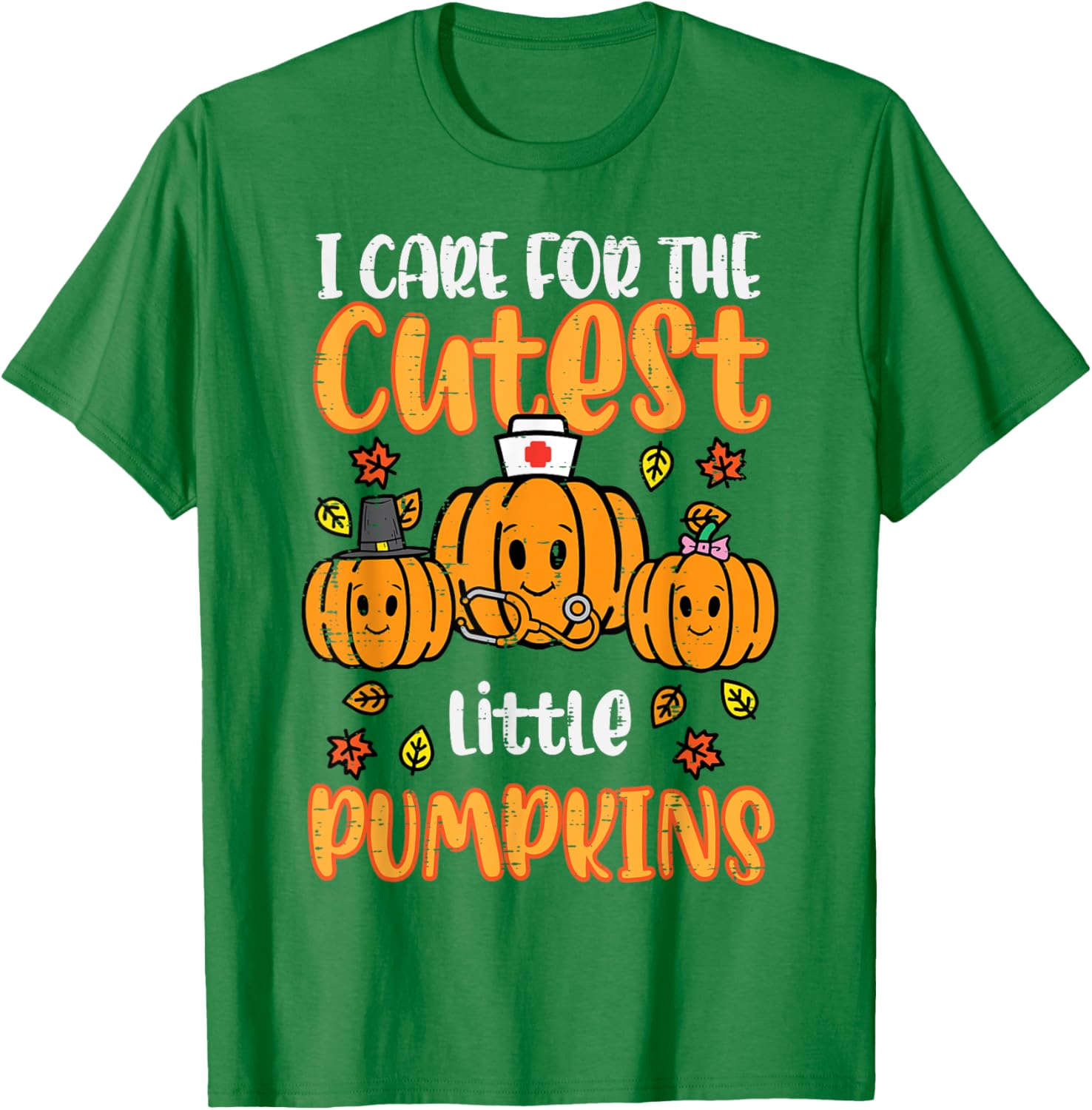 Festive Pumpkins Nurse Halloween Scrub Top for Fall and Thanksgiving Women - 14