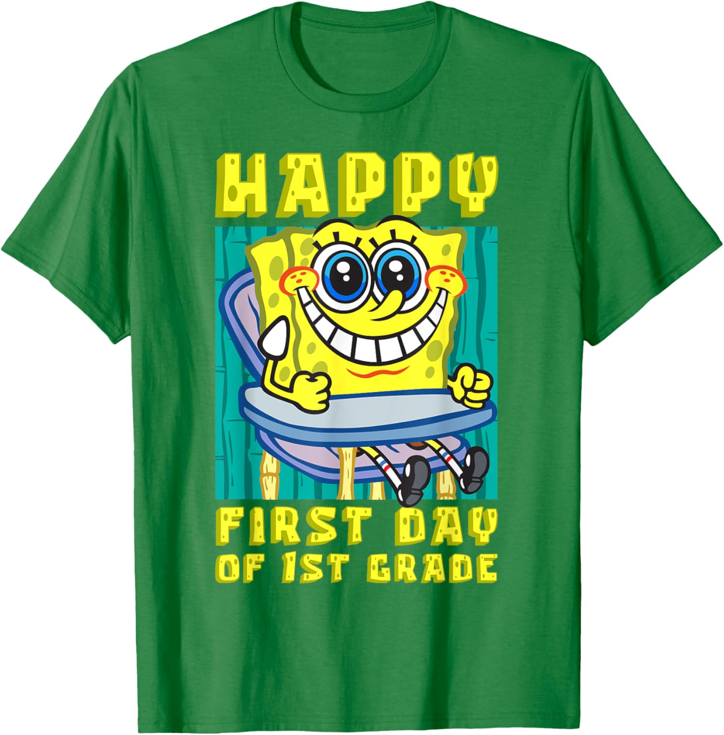 SpongeBob Happy First Day of 1st Grade T-Shirt for Kids - 12
