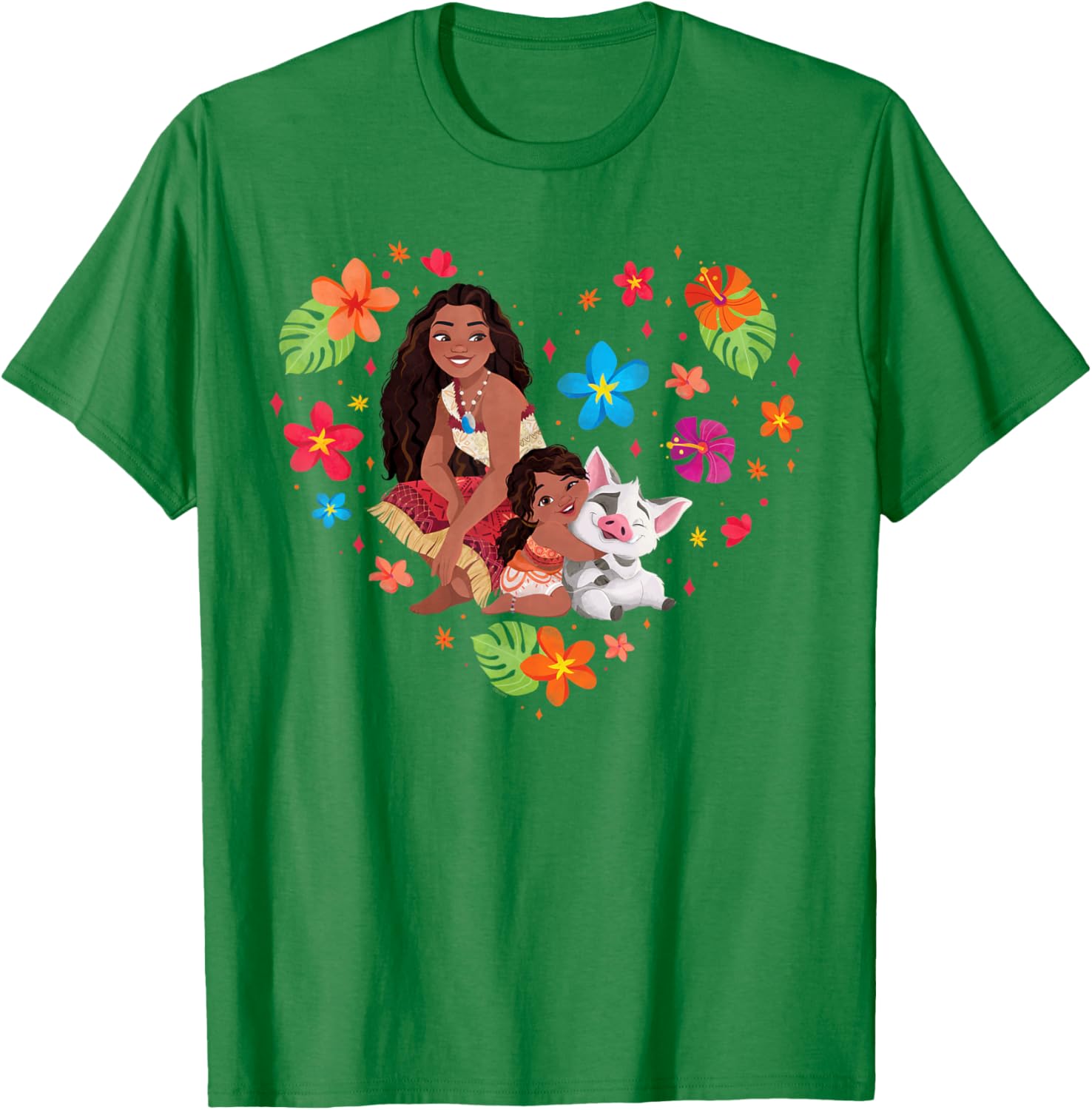 Disney Moana Tropical Heart Sisters T-Shirt with Moana Simea and Pua - 3