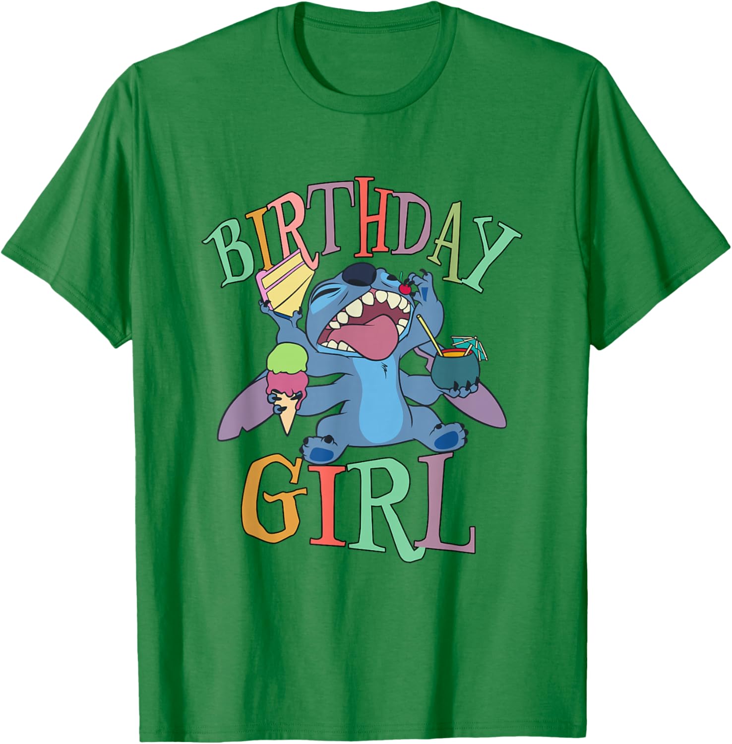Disney Lilo & Stitch Birthday Girl Retro Stitch T-Shirt for Fun Celebrations - 4
