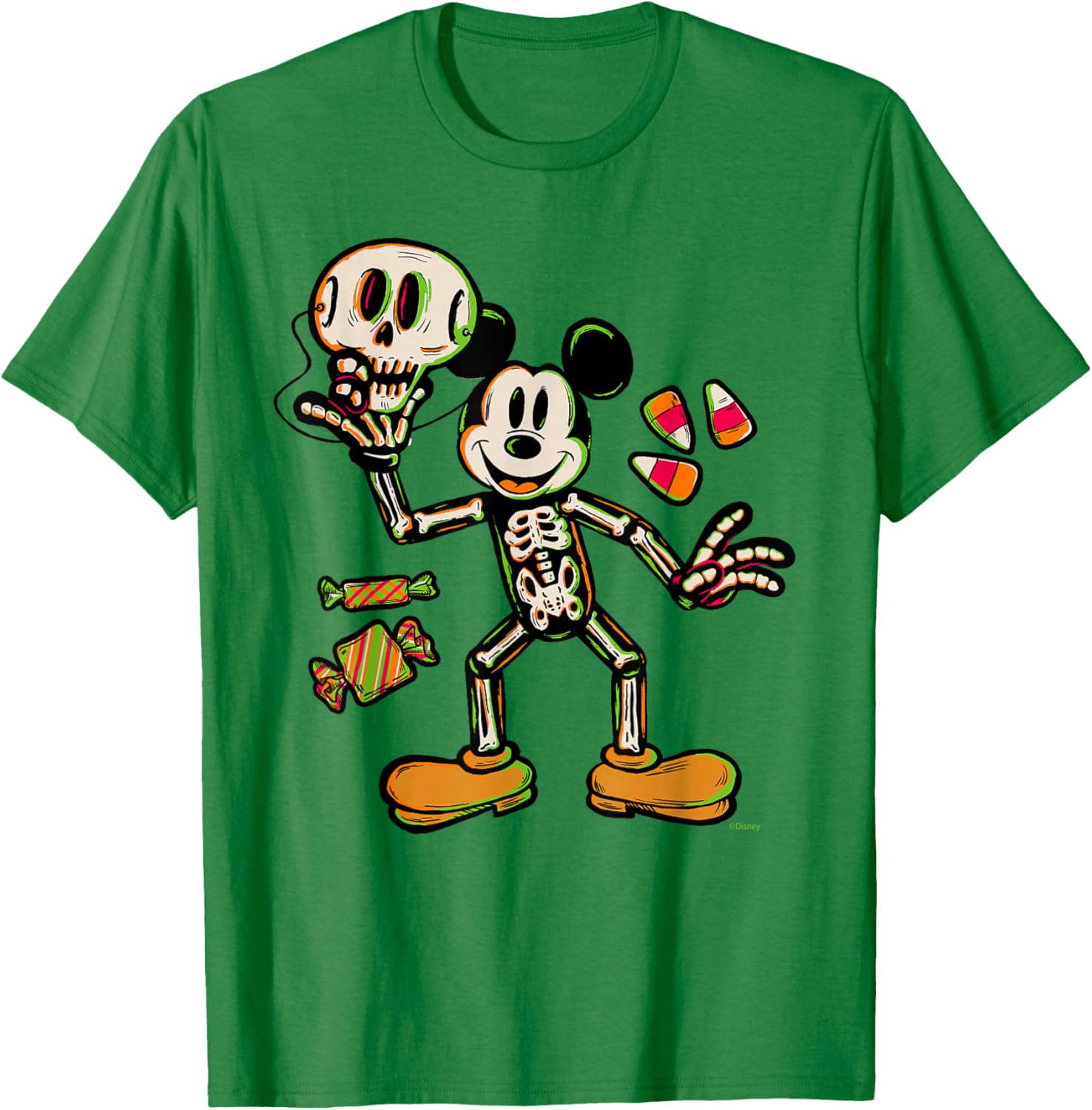 Mickey Mouse Halloween Trick or Treat Skeleton Costume T-Shirt for Kids - 7