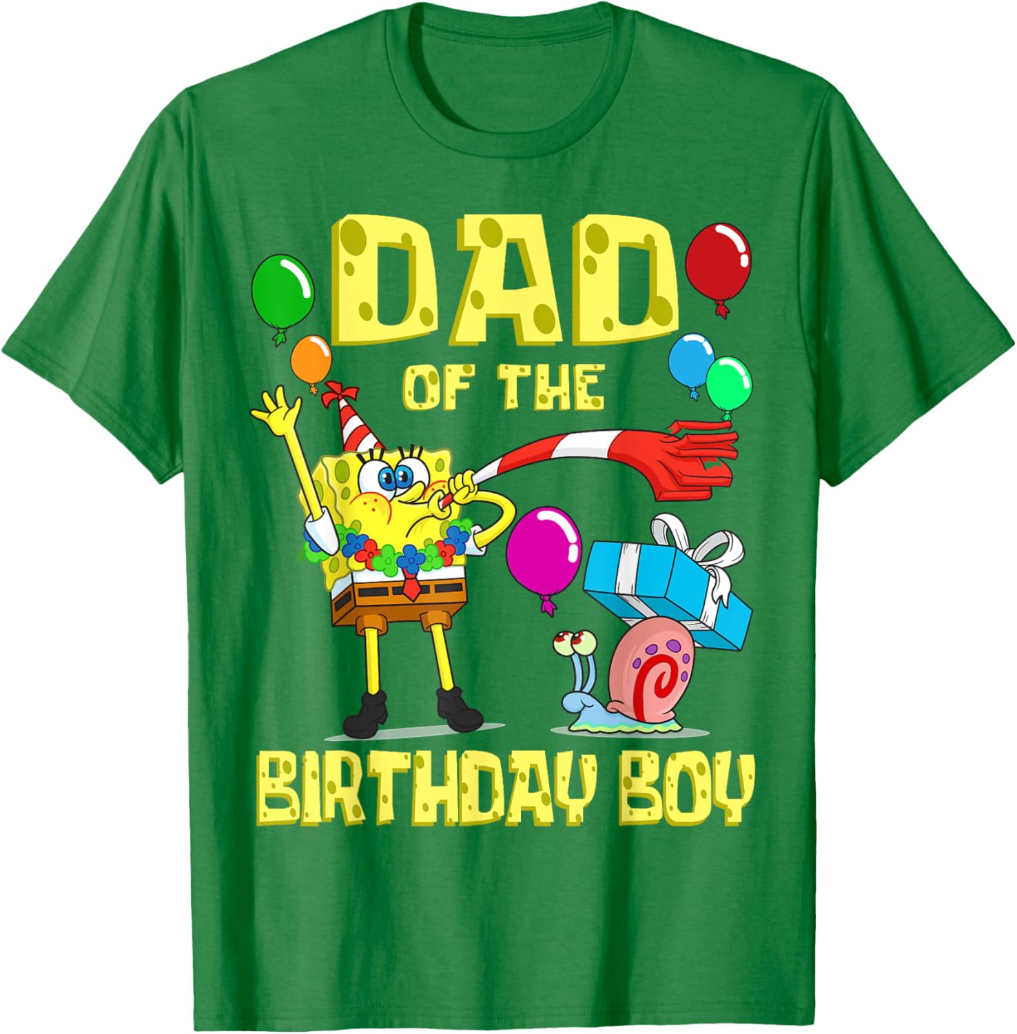 SpongeBob Daddy of the Birthday Boy Theme T-Shirt for Fun Parties - 9