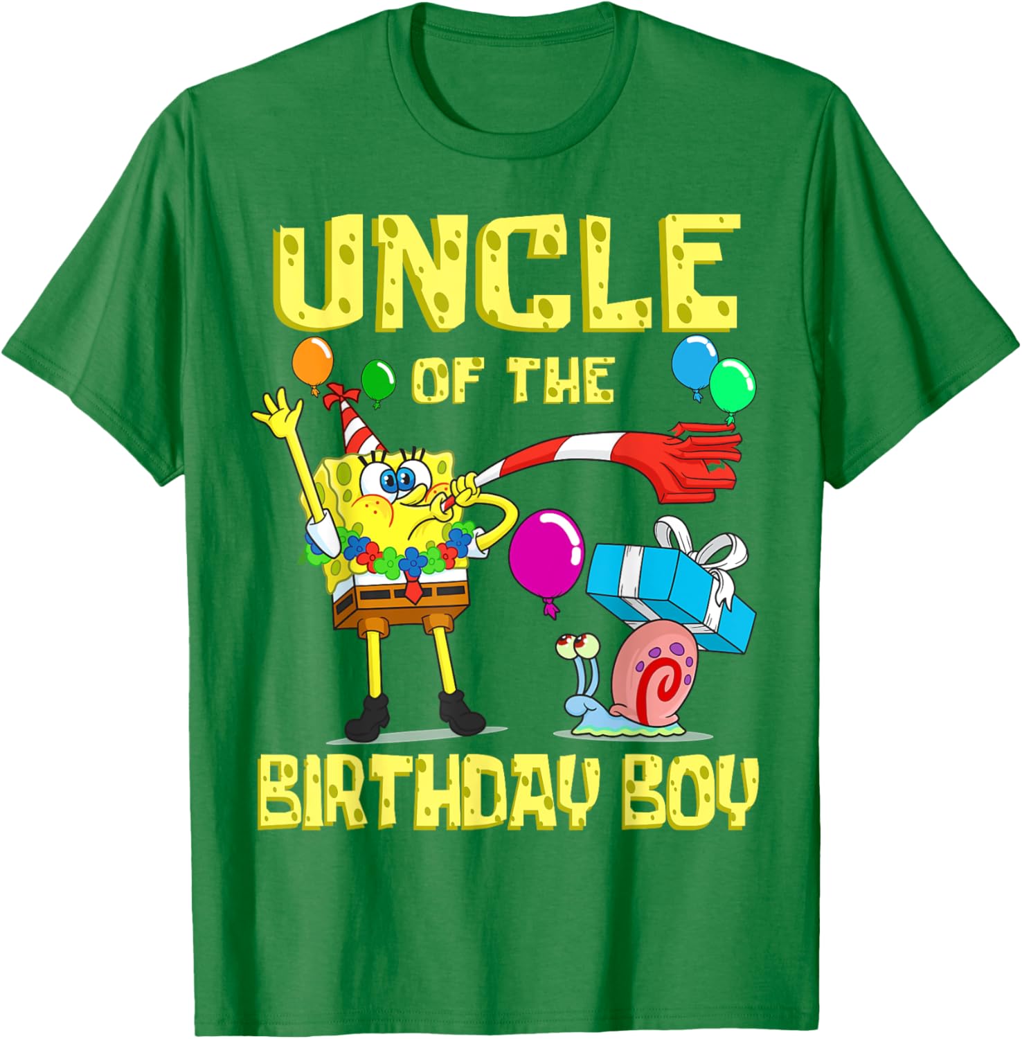Mademark x SpongeBob SquarePants Birthday Party Uncle T-Shirt for Kids - 19