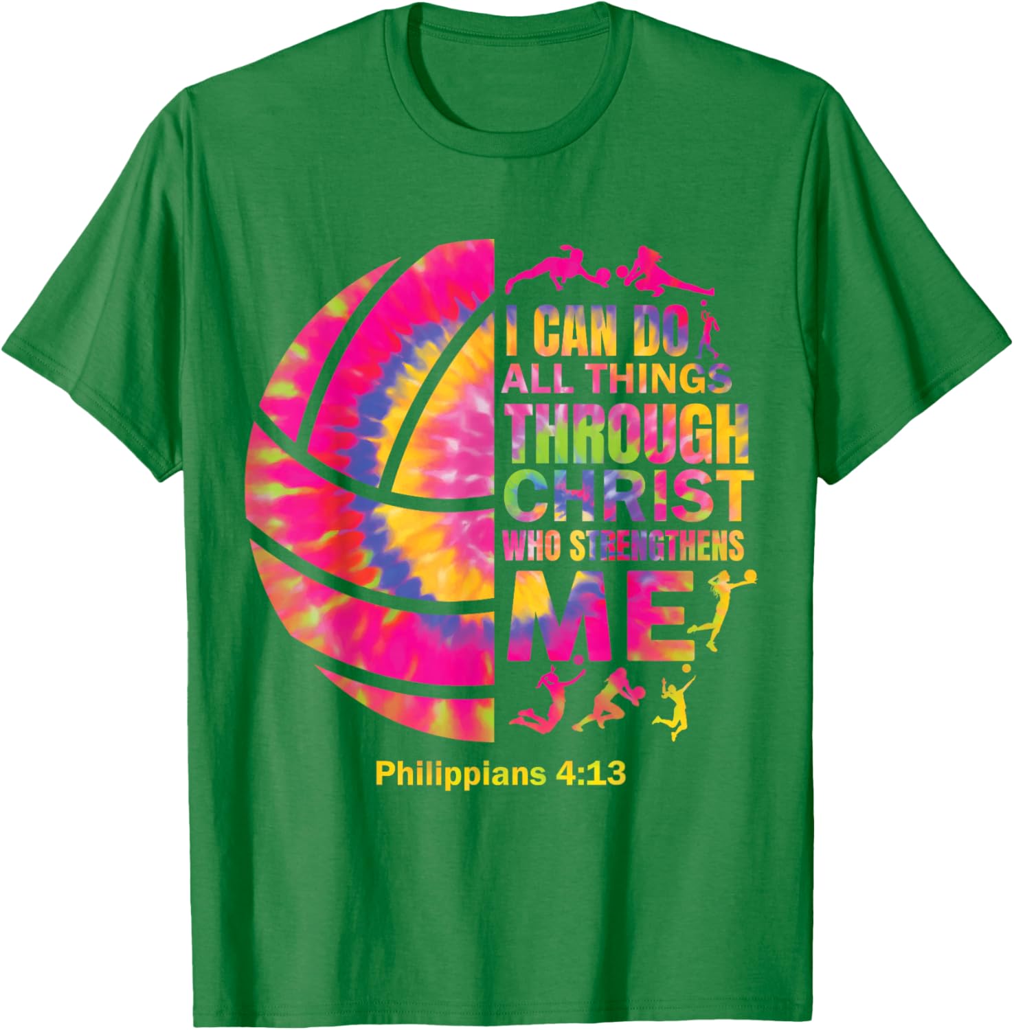 Christian Tie Dye Volleyball T-Shirt for Teen Girls and Women - 15