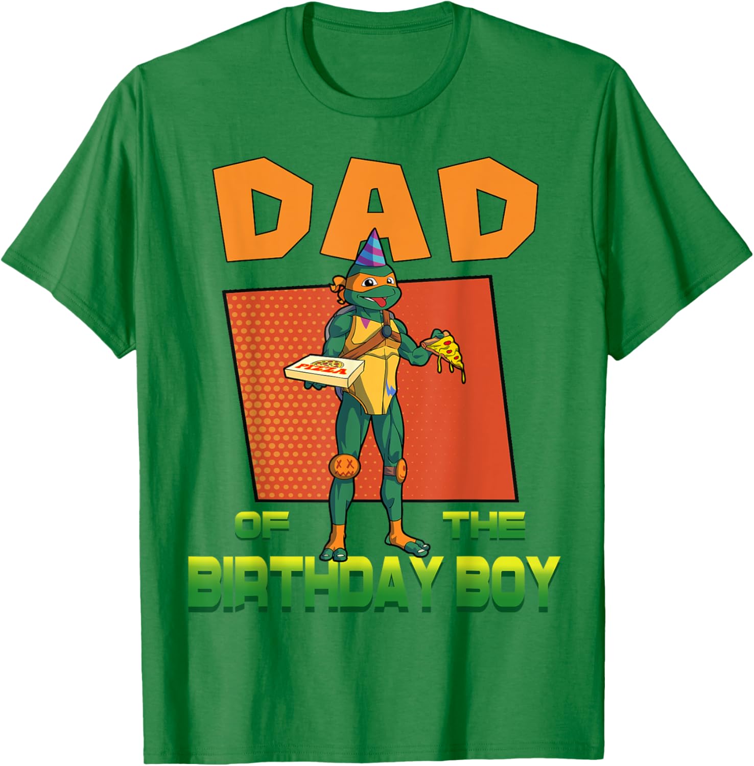Mikey Daddy of the Birthday Boy Pizza T-Shirt for TMNT Fans - 12