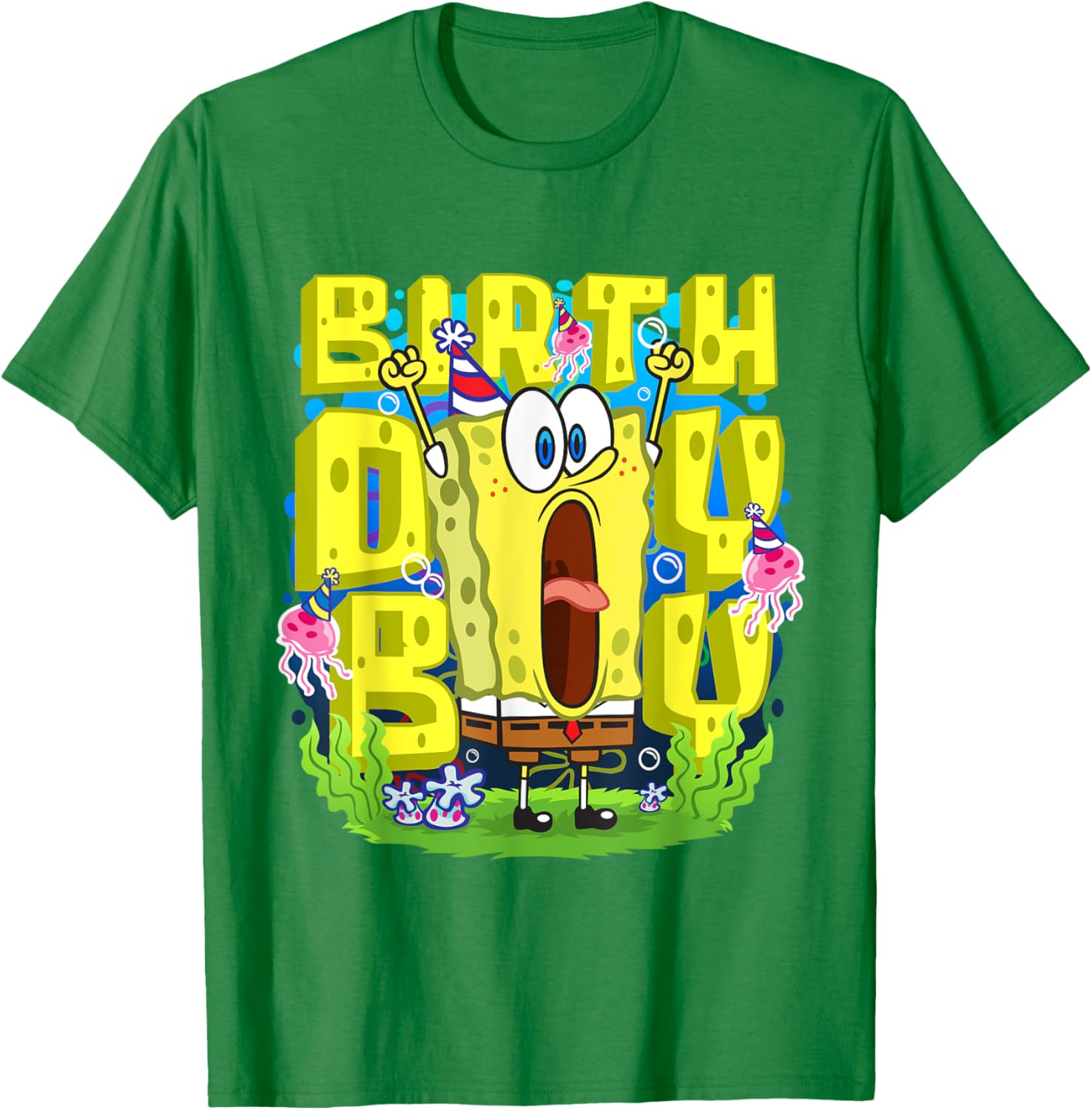 Mademark SpongeBob SquarePants Birthday Boy Funny T-Shirt for Kids - 18