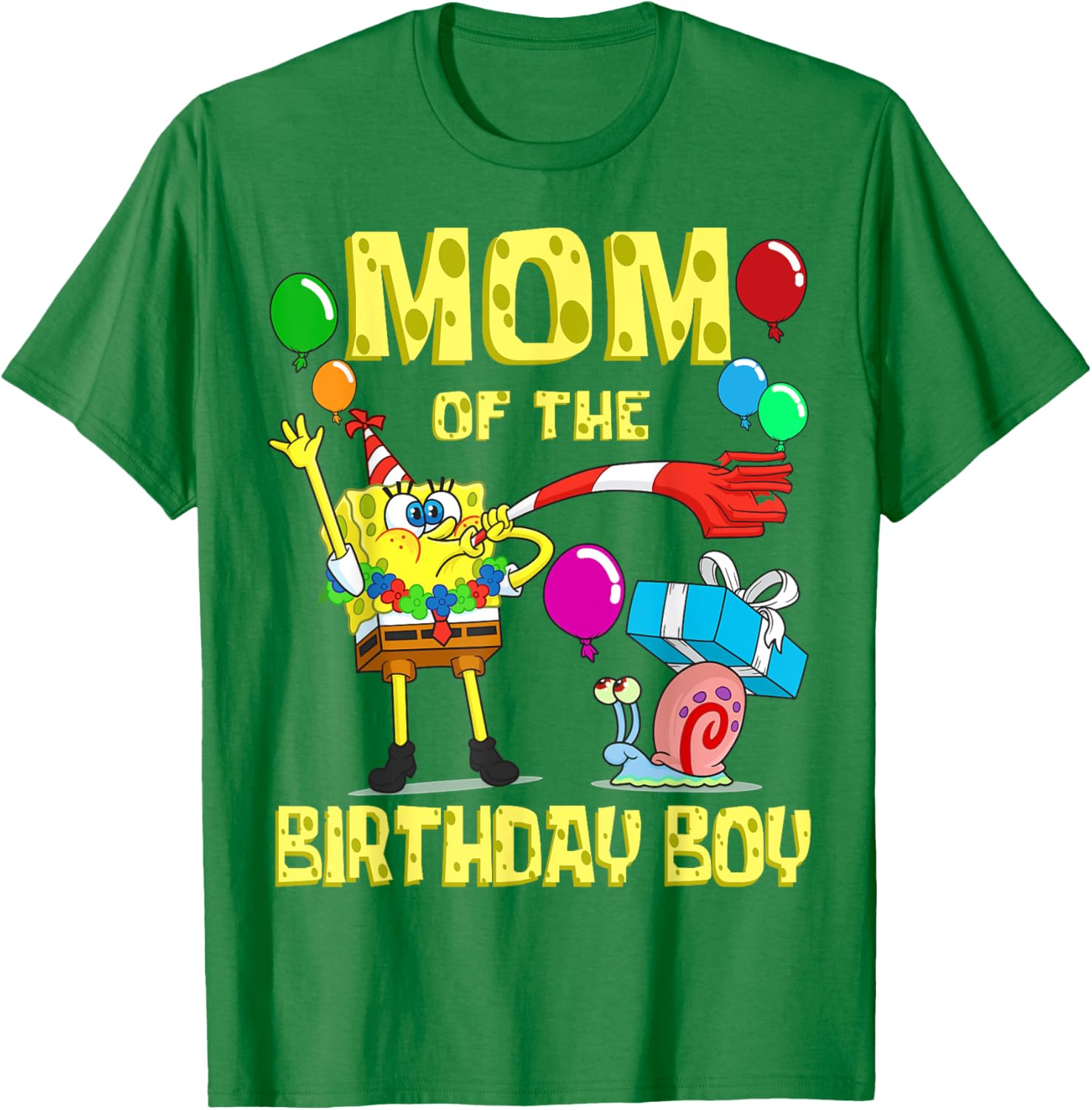 SpongeBob Mommy of the Birthday Boy Party T-Shirt for Fun Celebrations - 7