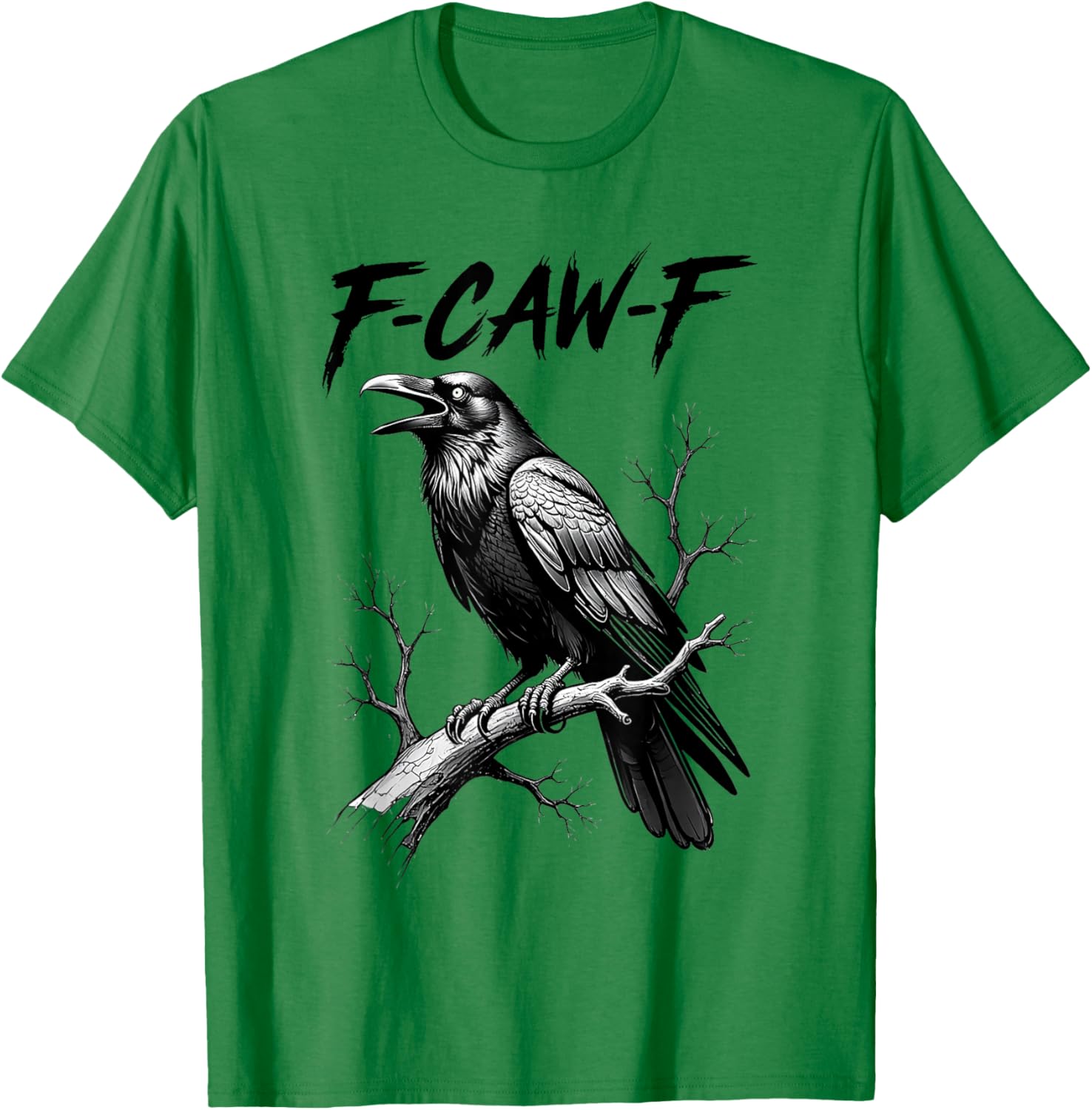 Funny Black Crow Lover T-Shirt - Dark Humor Black Bird Design - 6