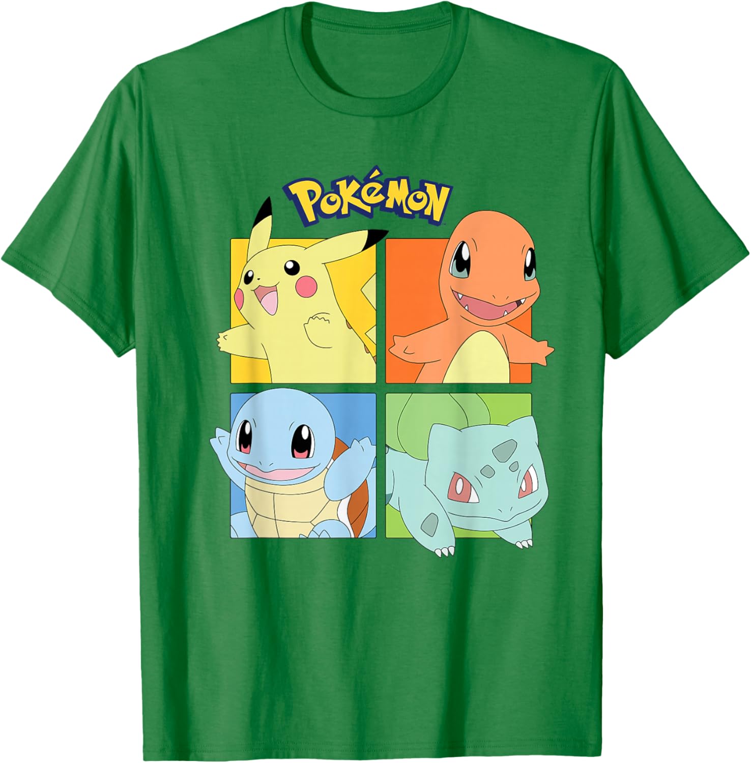 Kanto Region Pokémon T-Shirt Featuring Pikachu Charmander Squirtle Bulbasaur - 7