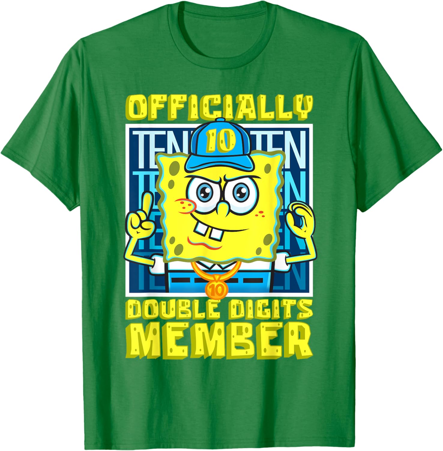 Mademark SpongeBob SquarePants Boys 10th Birthday T-Shirt Fun Style - 5