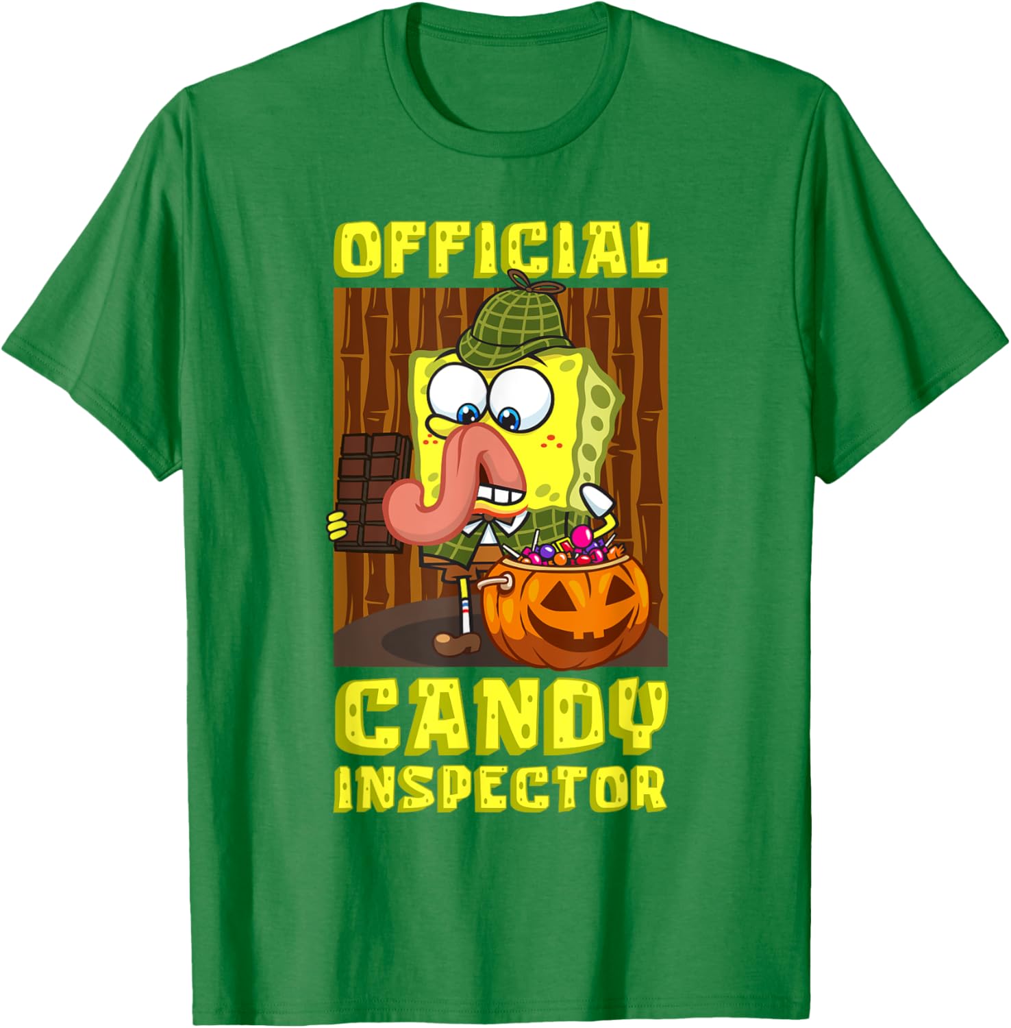 Mademark SpongeBob SquarePants Halloween Candy Inspector Fun T-Shirt - 13