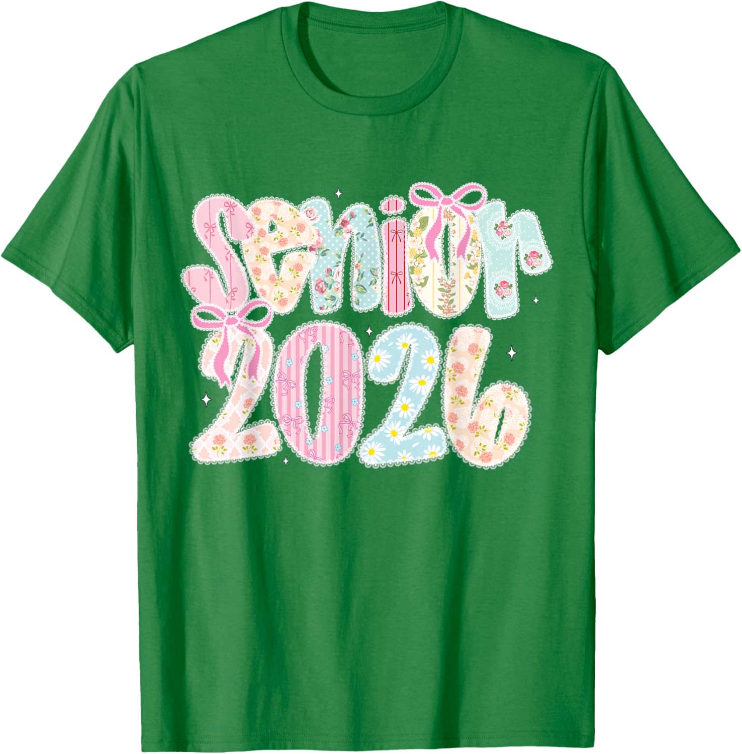 Coquette Lace Floral Pastel Graduation T-Shirt for Senior 2026 - 13