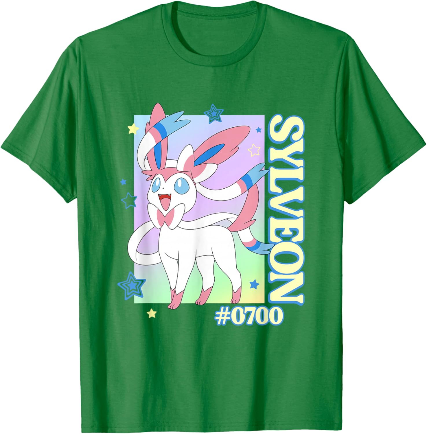 Colorful Pokemon Sylveon #0700 Unisex T-Shirt for Adults and Teens - 4