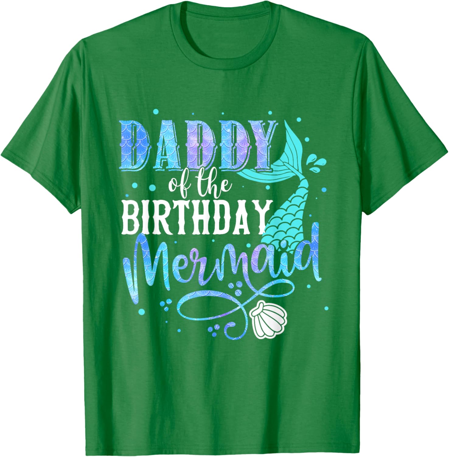 Daddy of the Birthday Mermaid Family Matching Papa T-Shirt for Dads - 19
