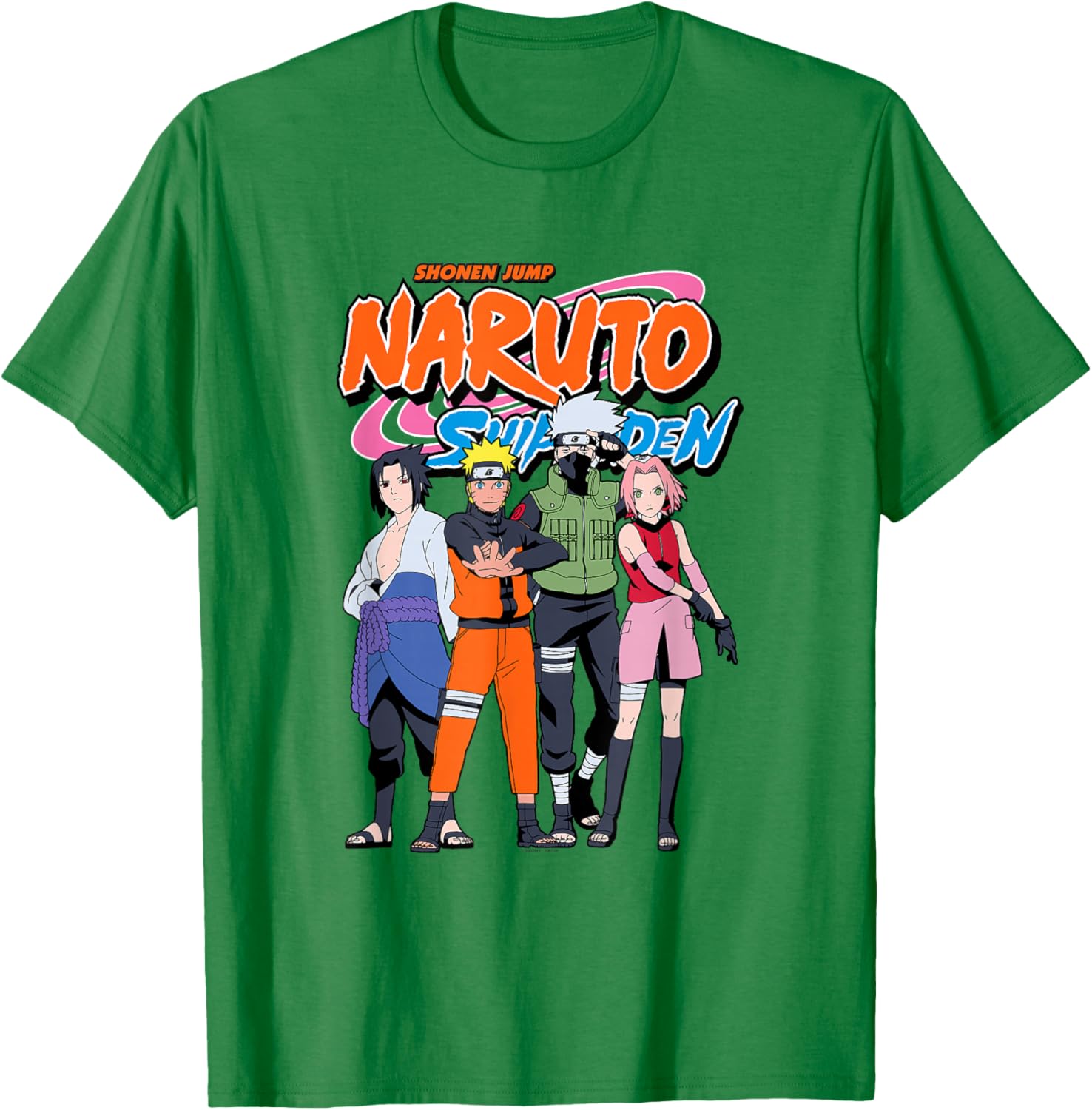 Naruto Shippuden Team 7 T-Shirt with Iconic Naruto Logo for Fans - 8