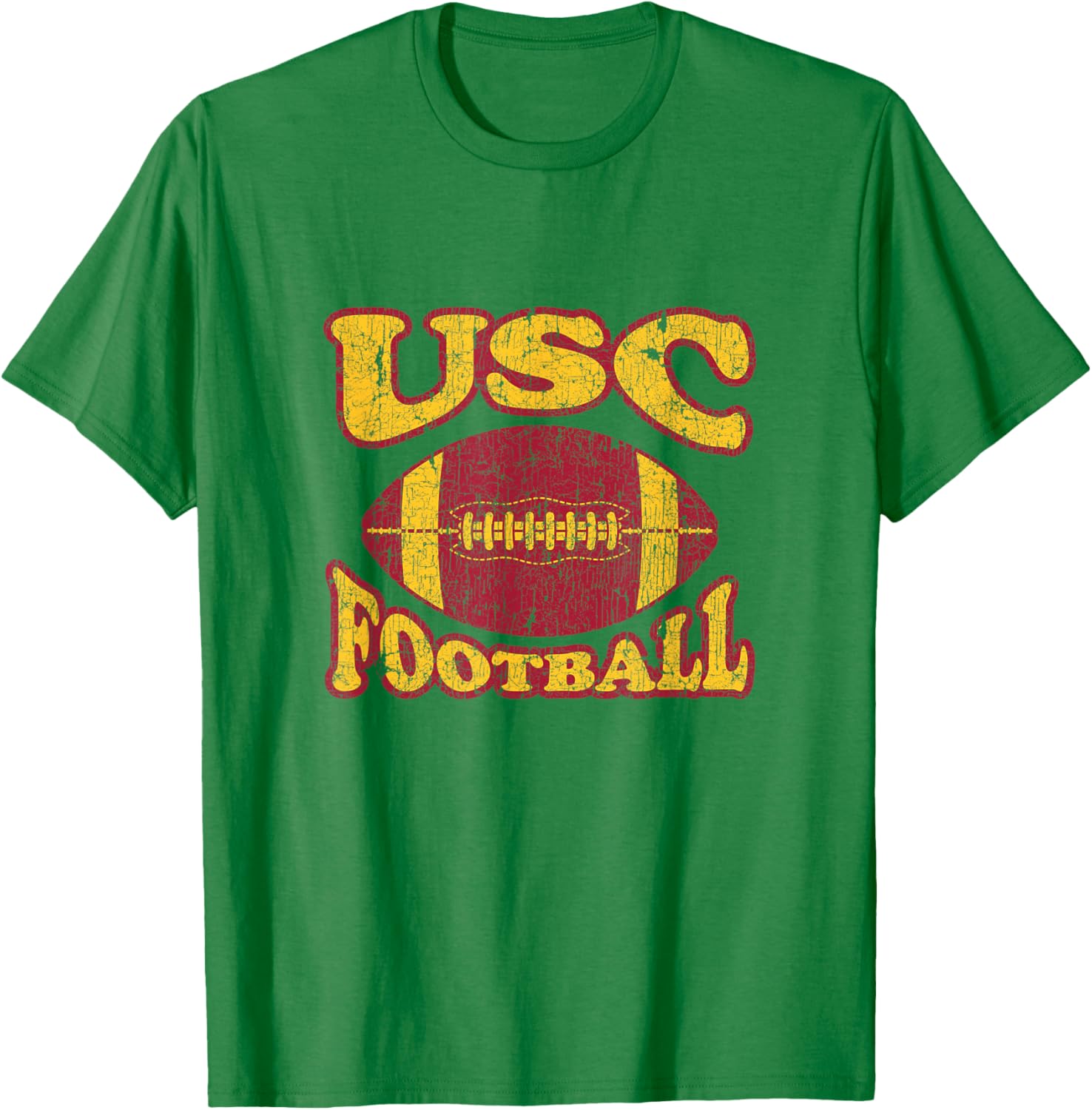 USC Trojans Distressed Retro Style Football T-Shirt for Fans - 12