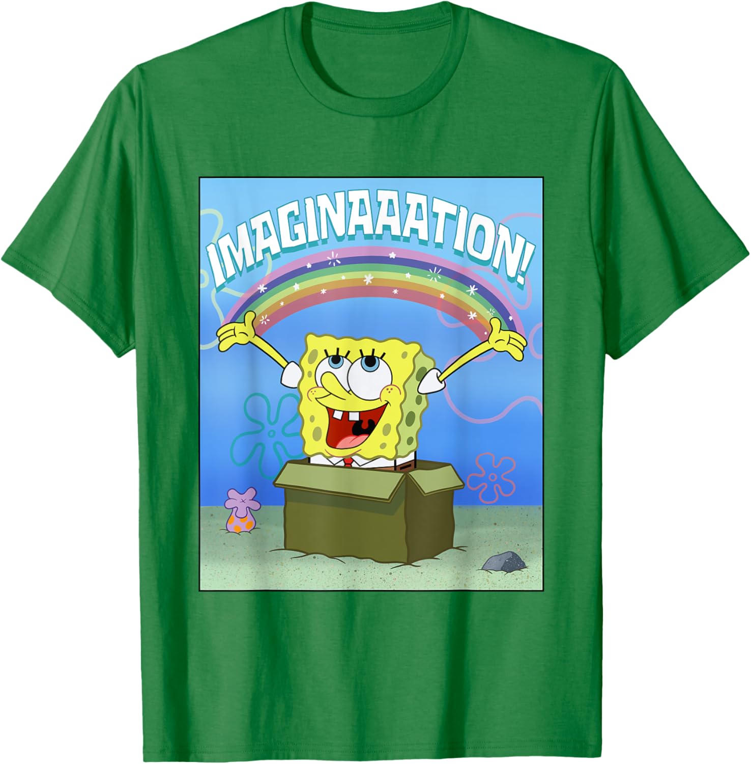 Mademark SpongeBob SquarePants Imaginaaation Box Funny T-Shirt for All Ages - 16