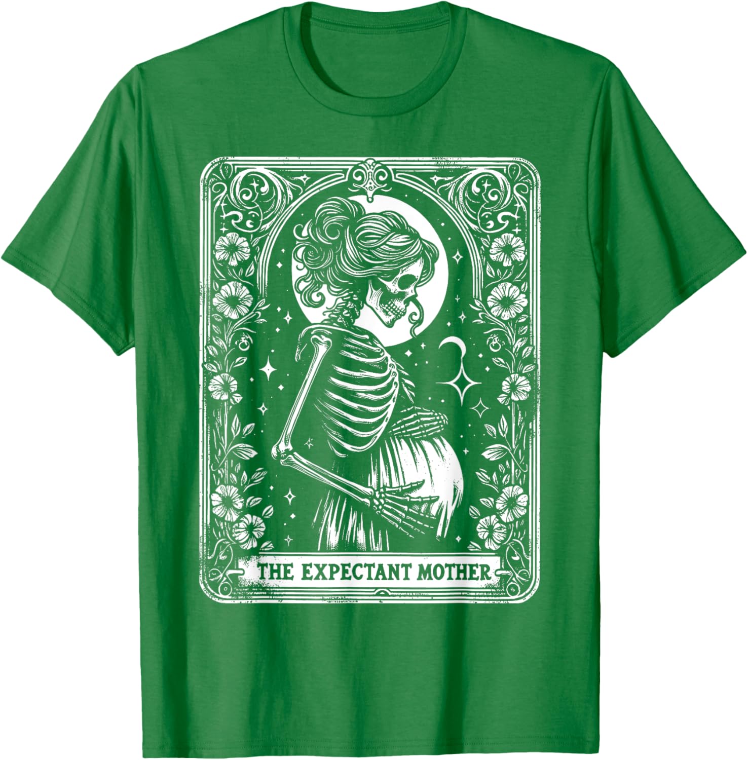 Skeleton Expectant Mother Tarot Card Pregnancy Announcement T-Shirt - 7