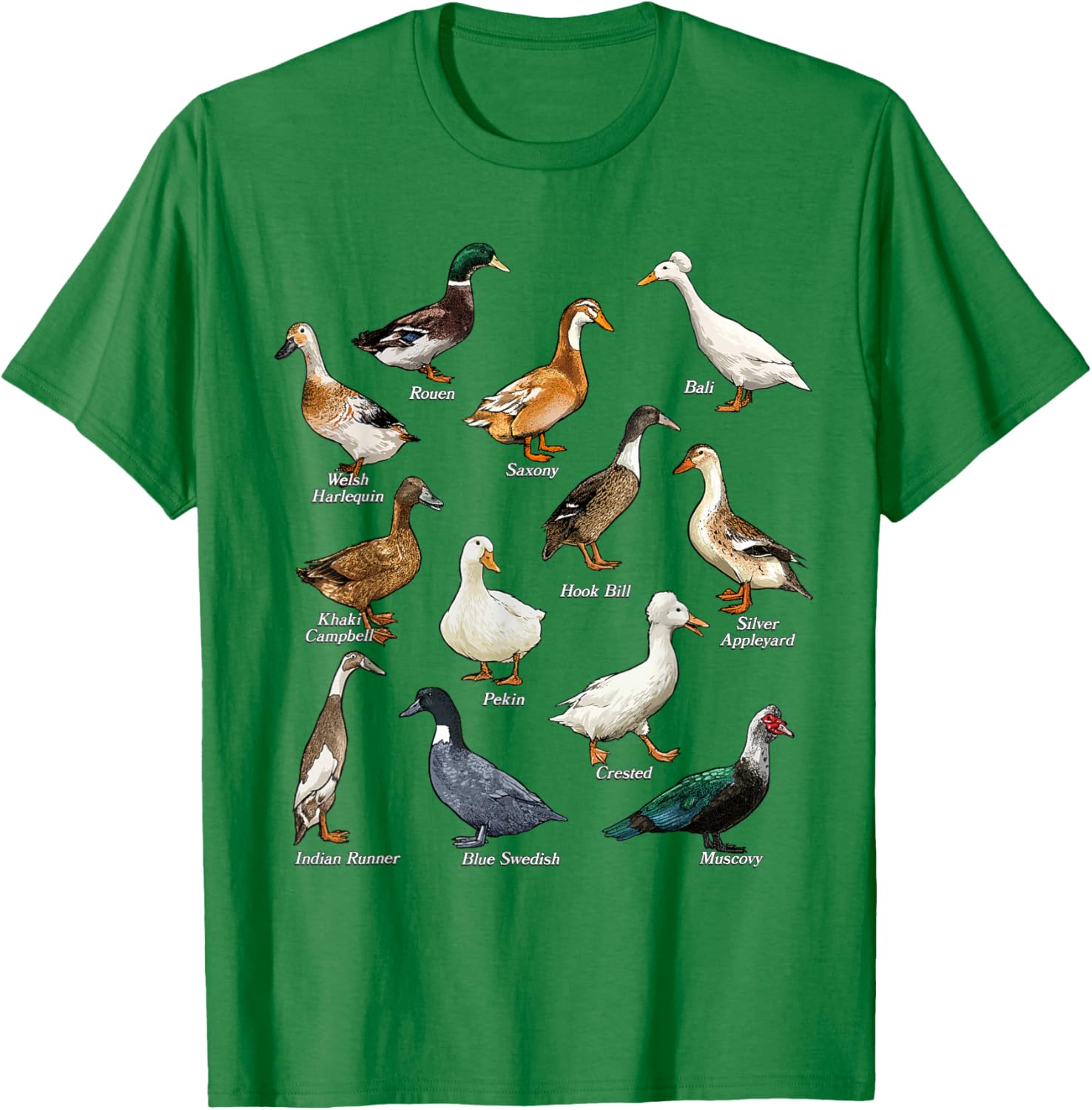 Types of Duck Waterfowl T-Shirt for Duck Lovers and Nature Enthusiasts - 11