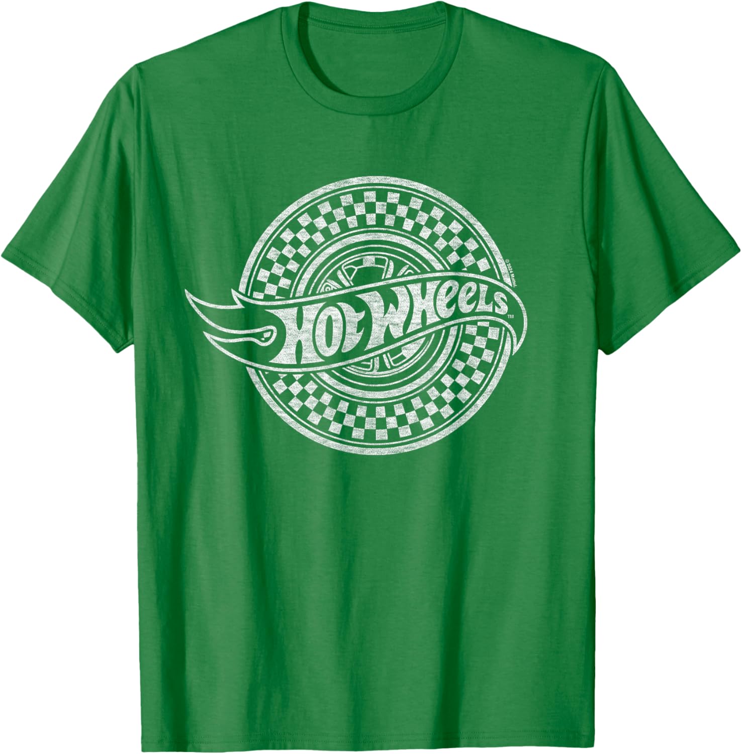Hot Wheels Checked Circle Logo T-Shirt for Kids and Adults Fashion - 5